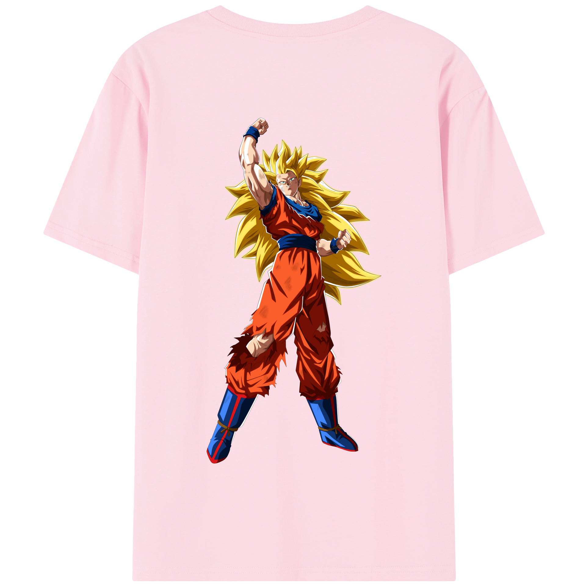 （画像用） ドラゴンボール 孫悟空（そん ごくう）Son Goku カカロット DRAGON BALL Kakarotto 綿100％半袖Tシャツ（背面プリント）
