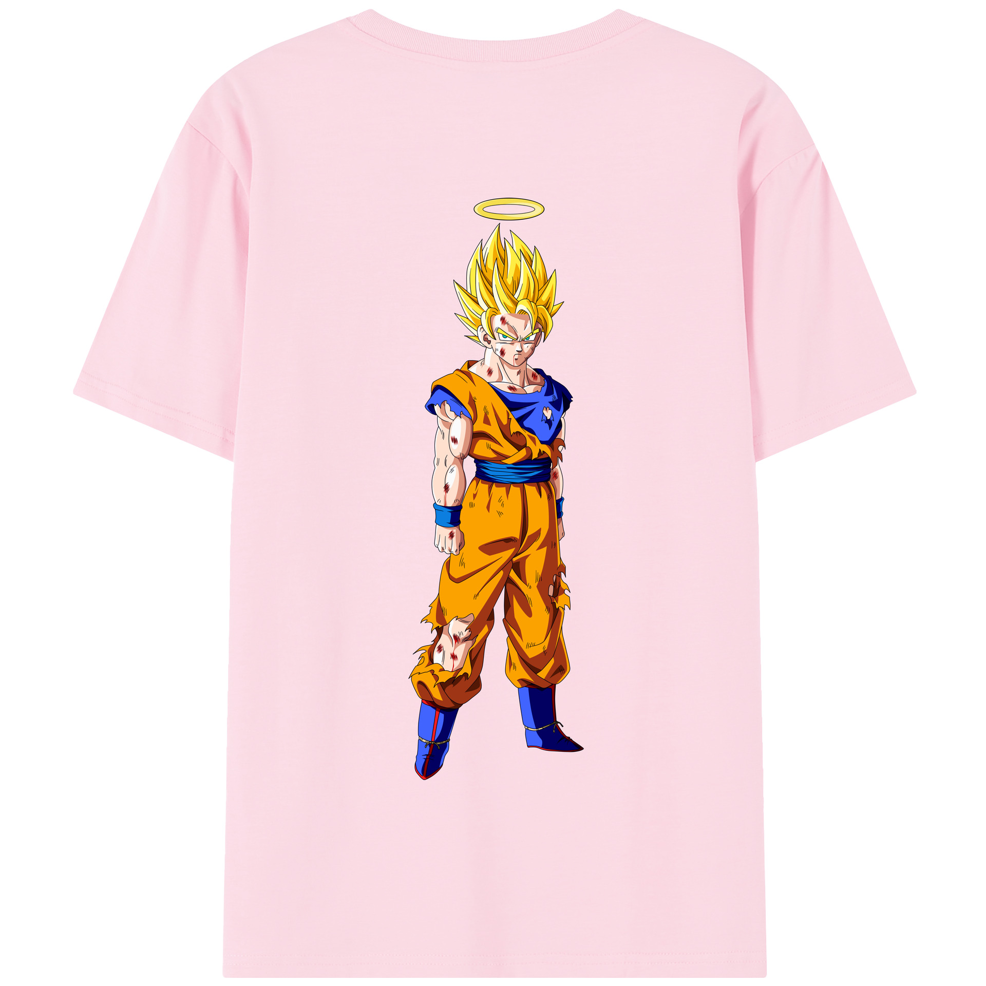 （画像用） ドラゴンボール 孫悟空（そん ごくう）Son Goku カカロット DRAGON BALL Kakarotto 綿100％半袖Tシャツ（背面プリント）