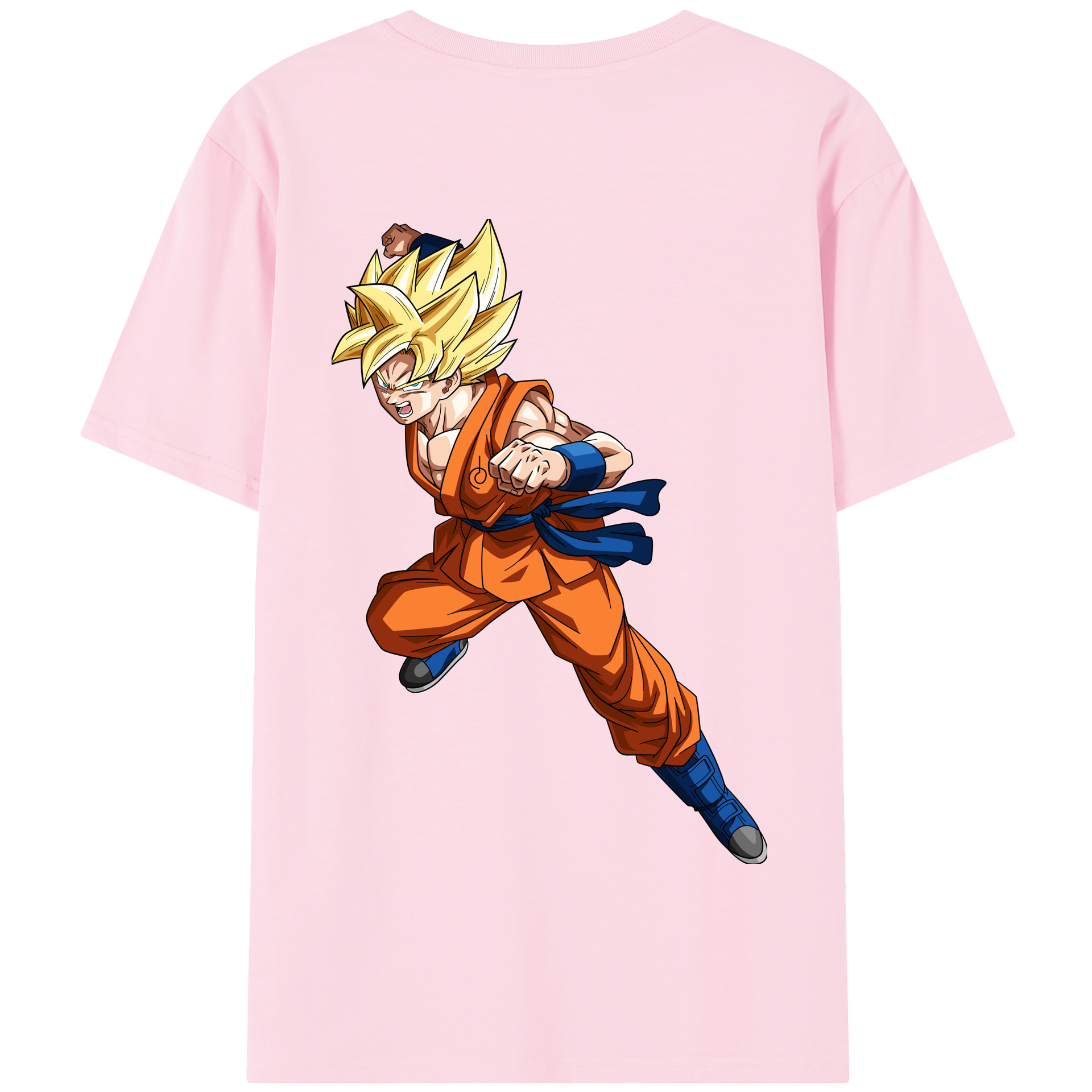 （画像用） ドラゴンボール 孫悟空（そん ごくう）Son Goku カカロット DRAGON BALL Kakarotto 綿100％半袖Tシャツ（背面プリント）