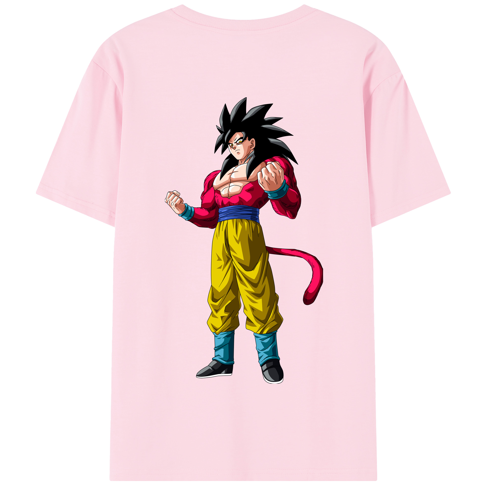 （画像用） ドラゴンボール 孫悟空（そん ごくう）Son Goku カカロット DRAGON BALL Kakarotto 綿100％半袖Tシャツ（背面プリント）