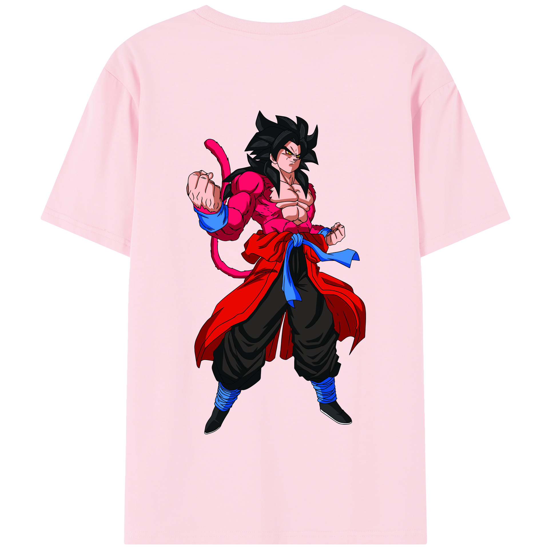 （画像用） ドラゴンボール 孫悟空（そん ごくう）Son Goku カカロット DRAGON BALL Kakarotto 綿100％半袖Tシャツ（背面プリント）