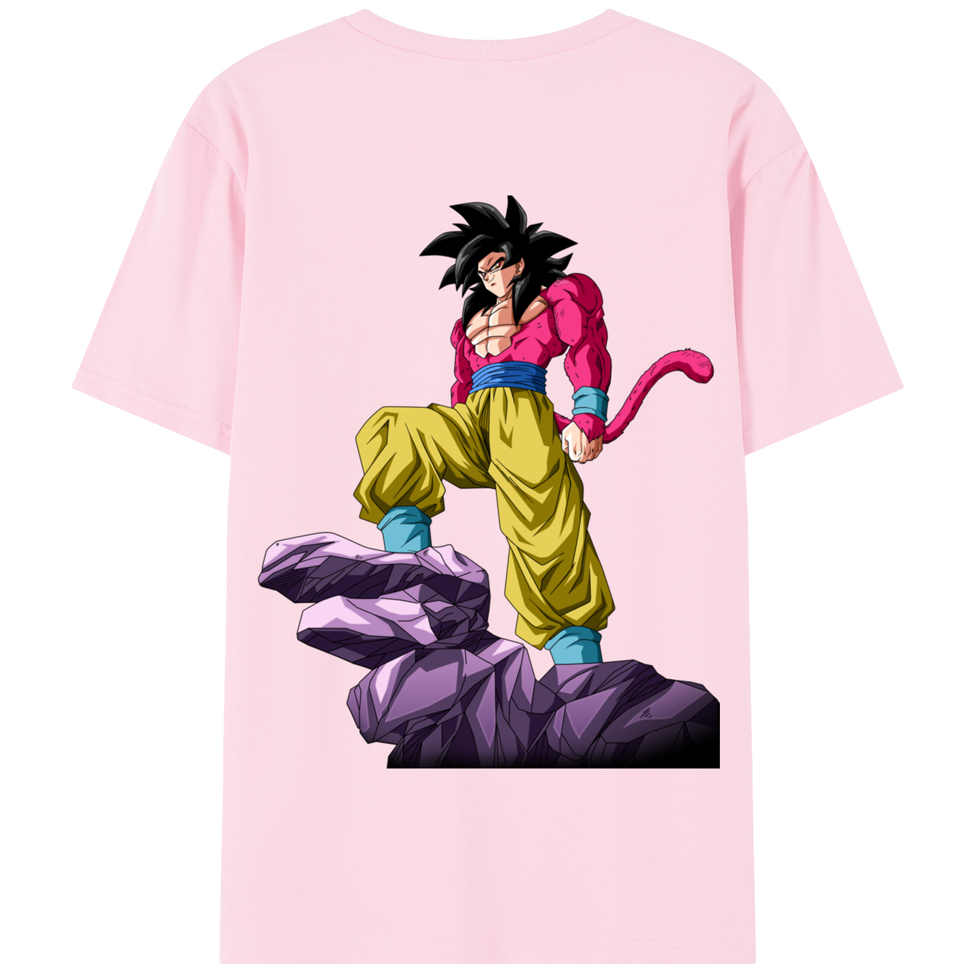 （画像用） ドラゴンボール 孫悟空（そん ごくう）Son Goku カカロット DRAGON BALL Kakarotto 綿100％半袖Tシャツ（背面プリント）