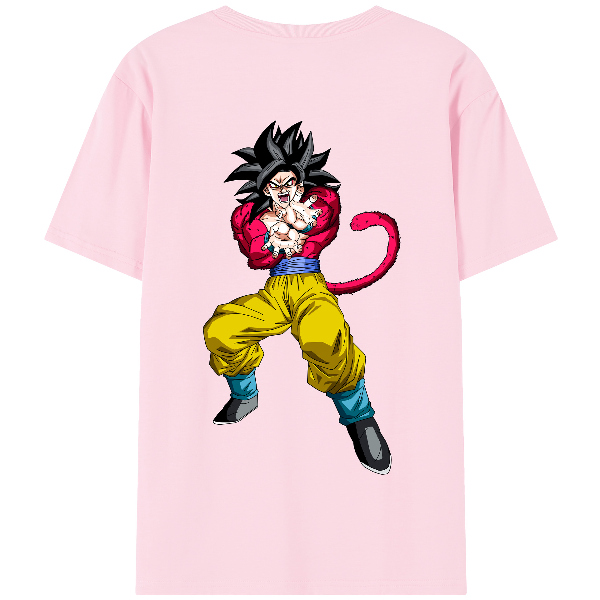 （画像用） ドラゴンボール 孫悟空（そん ごくう）Son Goku カカロット DRAGON BALL Kakarotto 綿100％半袖Tシャツ（背面プリント）