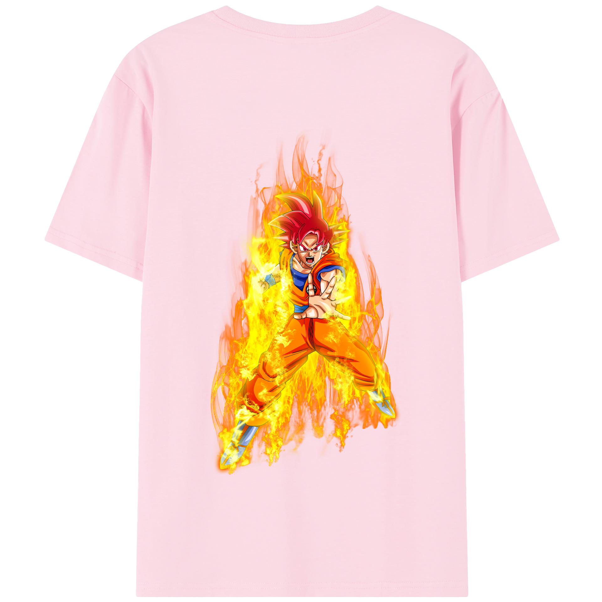 （画像用） ドラゴンボール 孫悟空（そん ごくう）Son Goku カカロット DRAGON BALL Kakarotto 綿100％半袖Tシャツ（背面プリント）