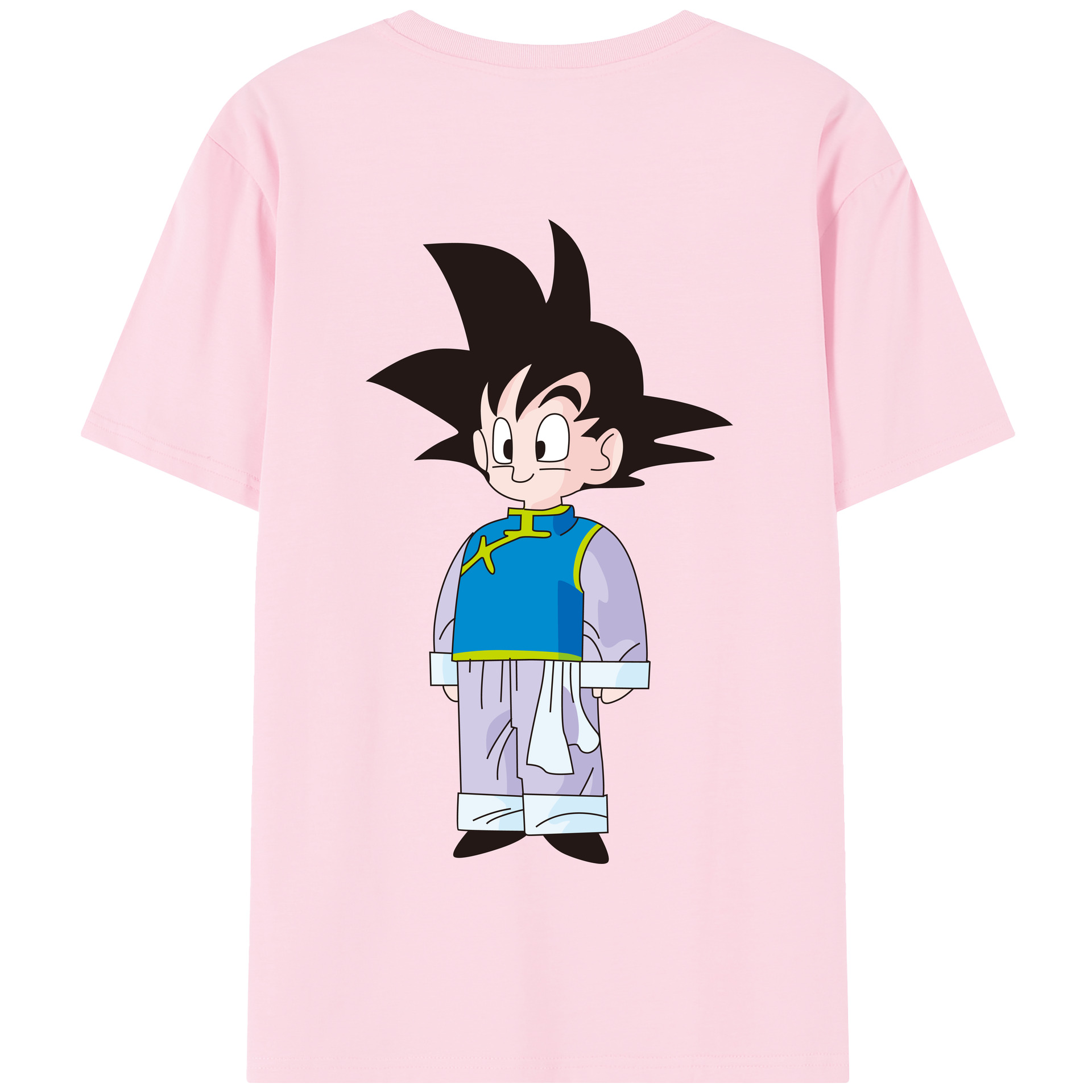 （画像用） ドラゴンボール 孫悟空（そん ごくう）Son Goku カカロット DRAGON BALL Kakarotto 綿100％半袖Tシャツ（背面プリント）