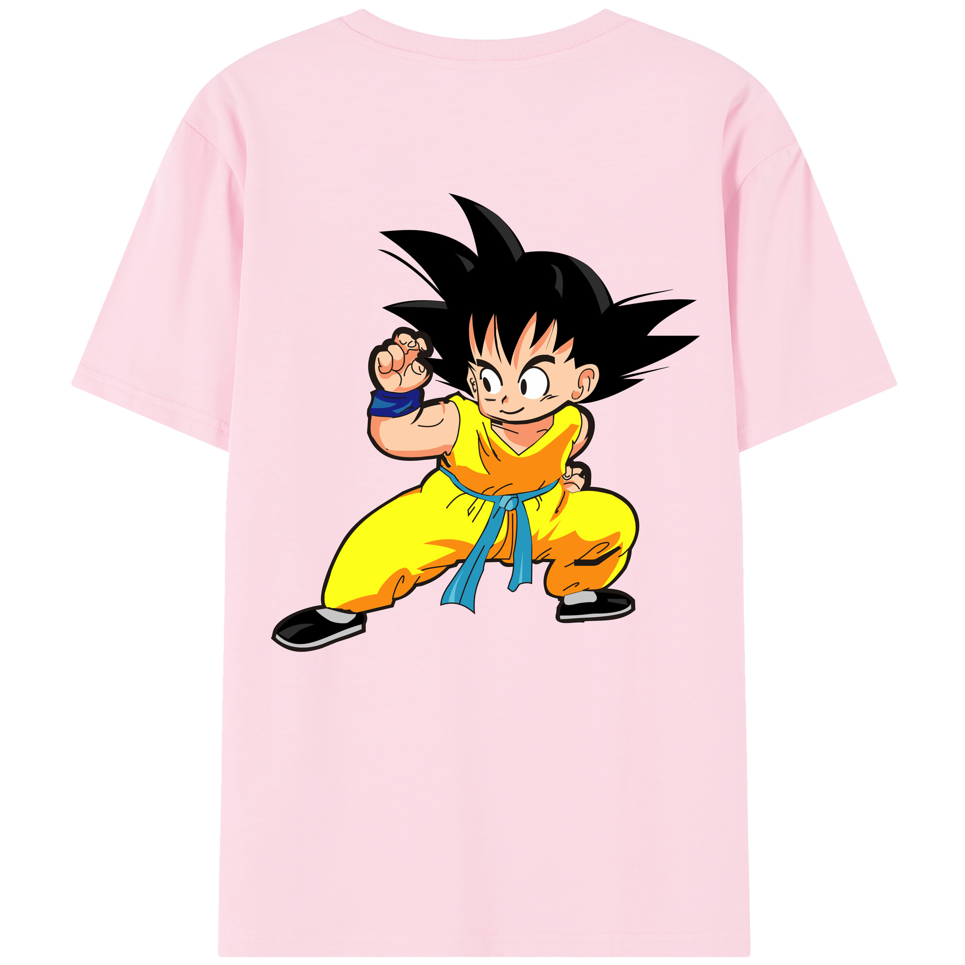 （画像用） ドラゴンボール 孫悟空（そん ごくう）Son Goku カカロット DRAGON BALL Kakarotto 綿100％半袖Tシャツ（背面プリント）