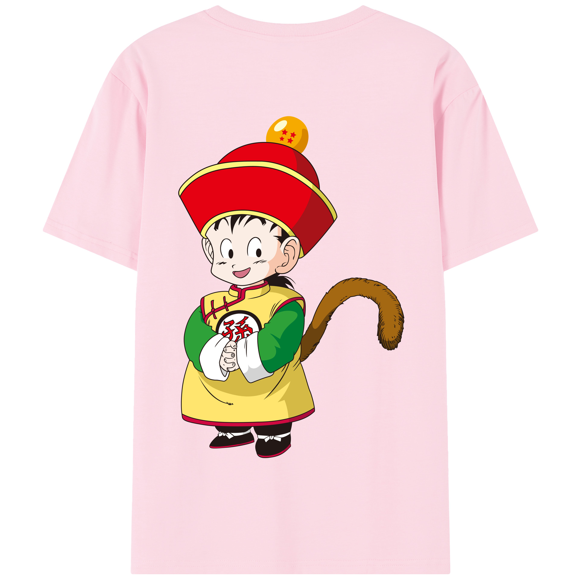 （画像用） ドラゴンボール 孫悟空（そん ごくう）Son Goku カカロット DRAGON BALL Kakarotto 綿100％半袖Tシャツ（背面プリント）
