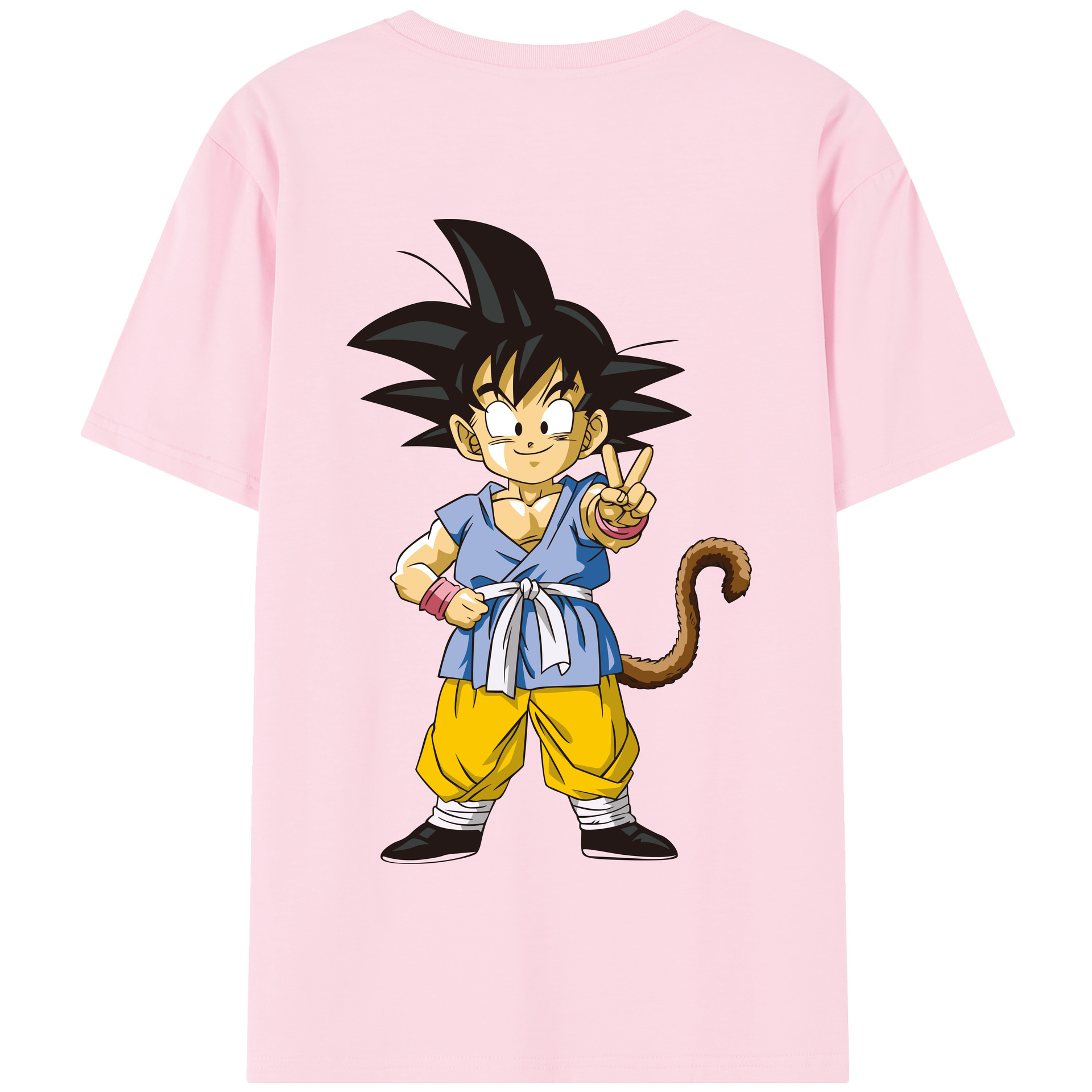 （画像用） ドラゴンボール 孫悟空（そん ごくう）Son Goku カカロット DRAGON BALL Kakarotto 綿100％半袖Tシャツ（背面プリント）