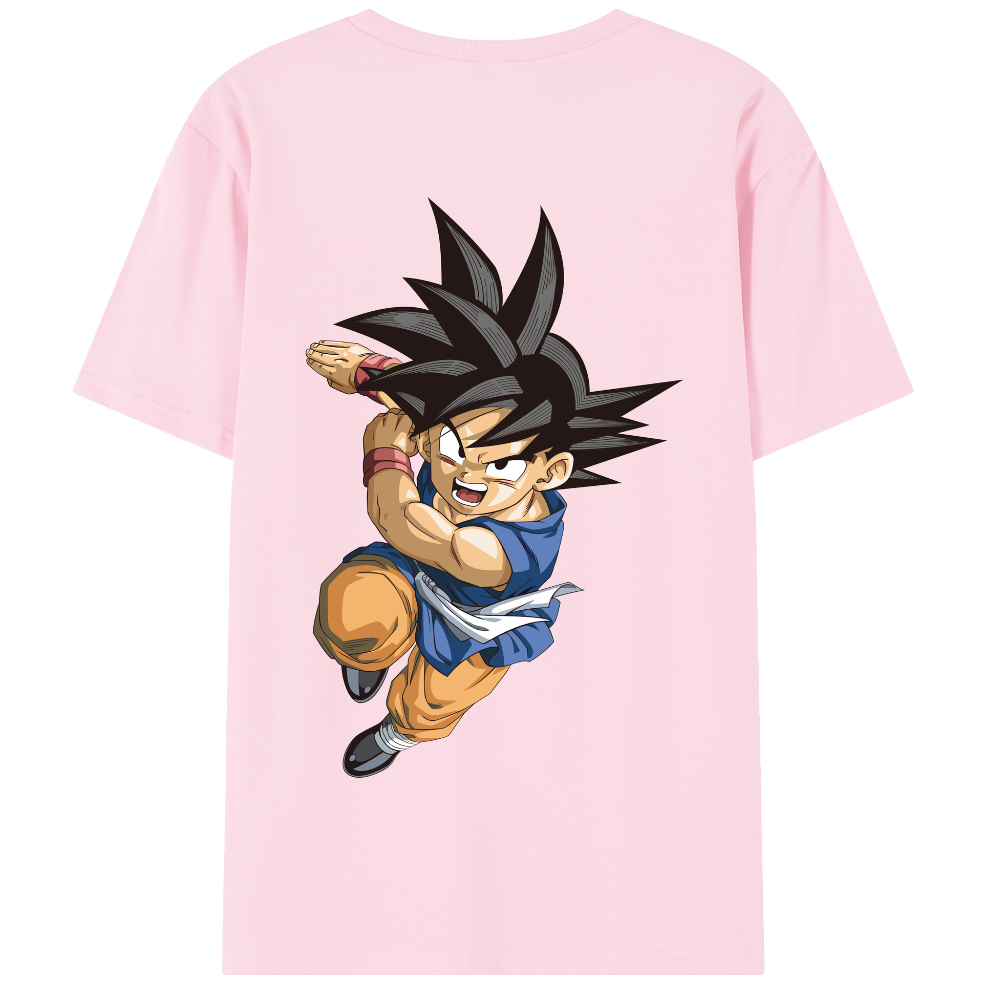 （画像用） ドラゴンボール 孫悟空（そん ごくう）Son Goku カカロット DRAGON BALL Kakarotto 綿100％半袖Tシャツ（背面プリント）
