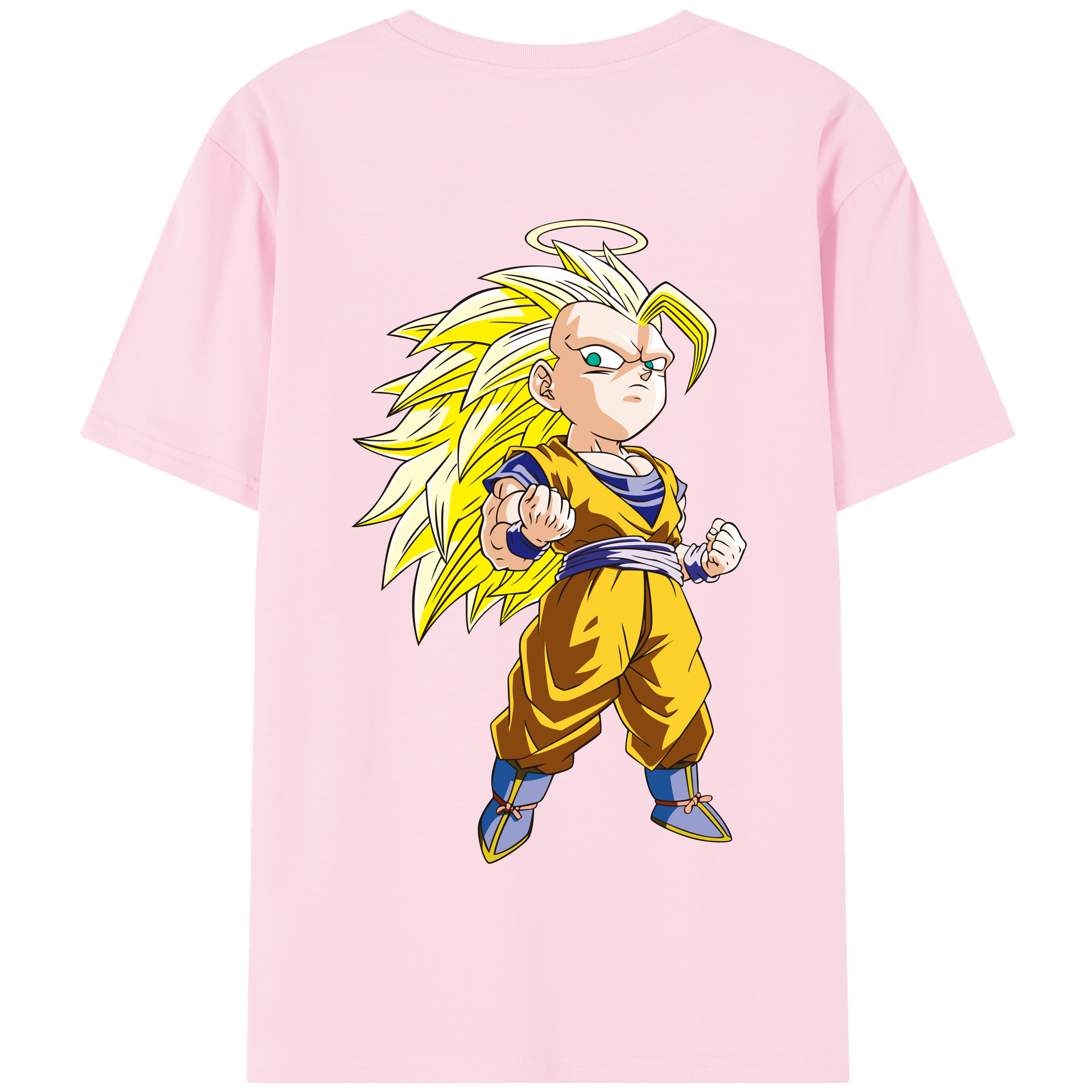 （画像用） ドラゴンボール 孫悟空（そん ごくう）Son Goku カカロット DRAGON BALL Kakarotto 綿100％半袖Tシャツ（背面プリント）
