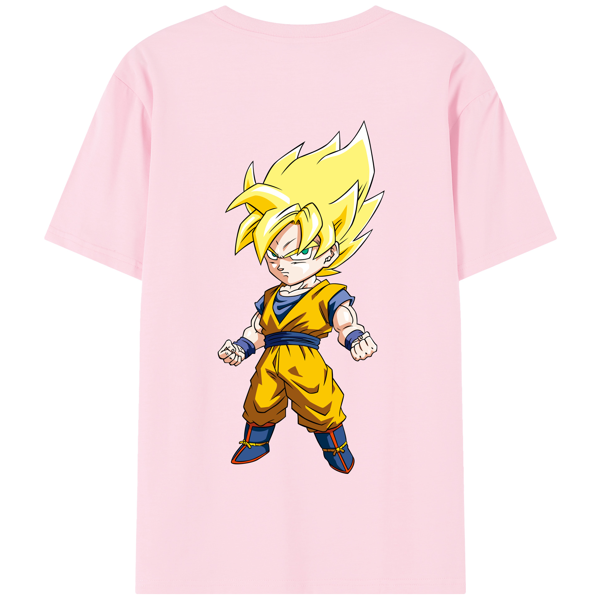 （画像用） ドラゴンボール 孫悟空（そん ごくう）Son Goku カカロット DRAGON BALL Kakarotto 綿100％半袖Tシャツ（背面プリント）