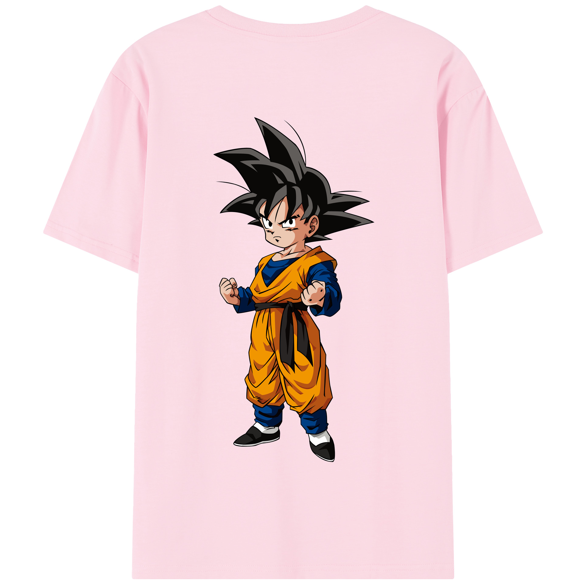 （画像用） ドラゴンボール 孫悟空（そん ごくう）Son Goku カカロット DRAGON BALL Kakarotto 綿100％半袖Tシャツ（背面プリント）