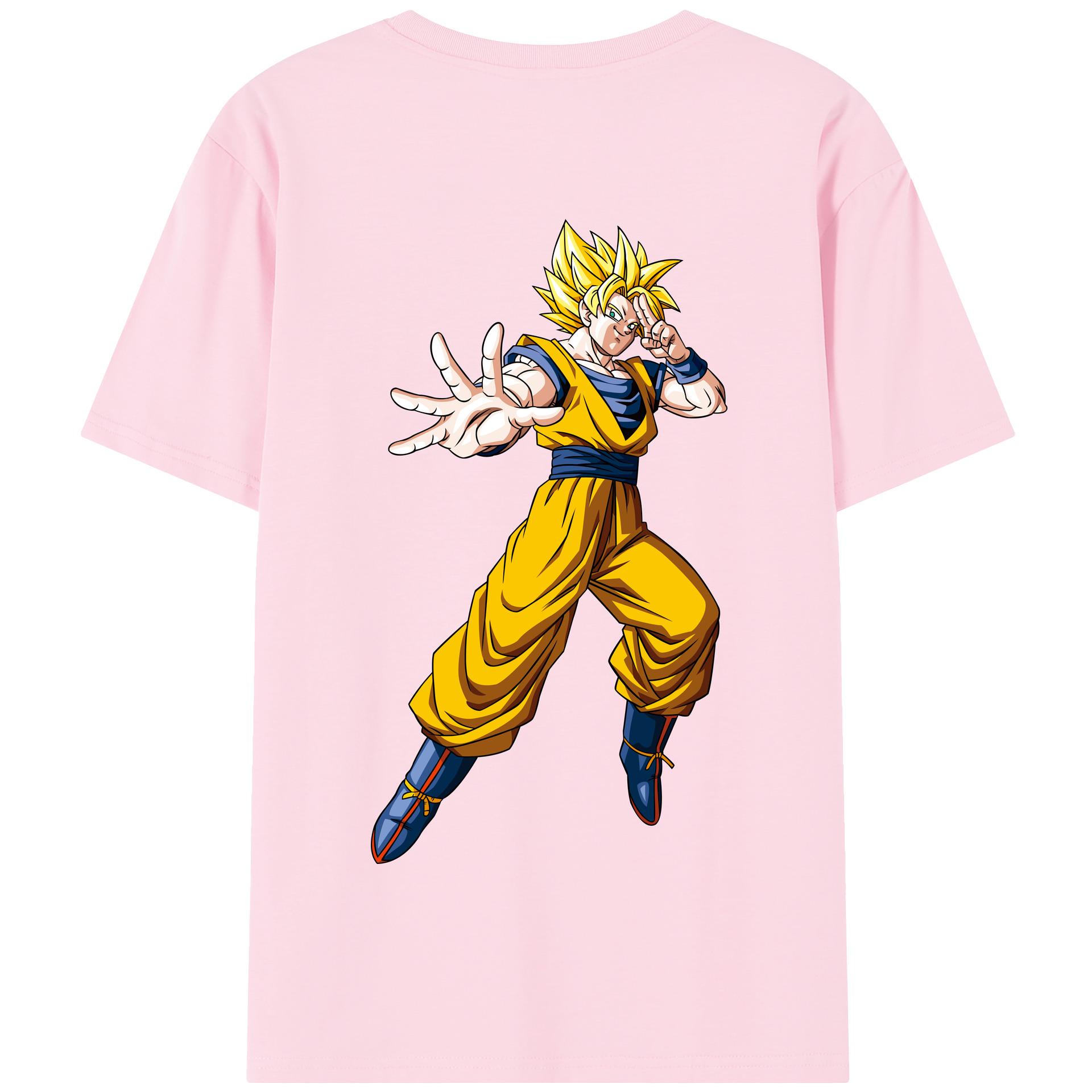 （画像用） ドラゴンボール 孫悟空（そん ごくう）Son Goku カカロット DRAGON BALL Kakarotto 綿100％半袖Tシャツ（背面プリント）