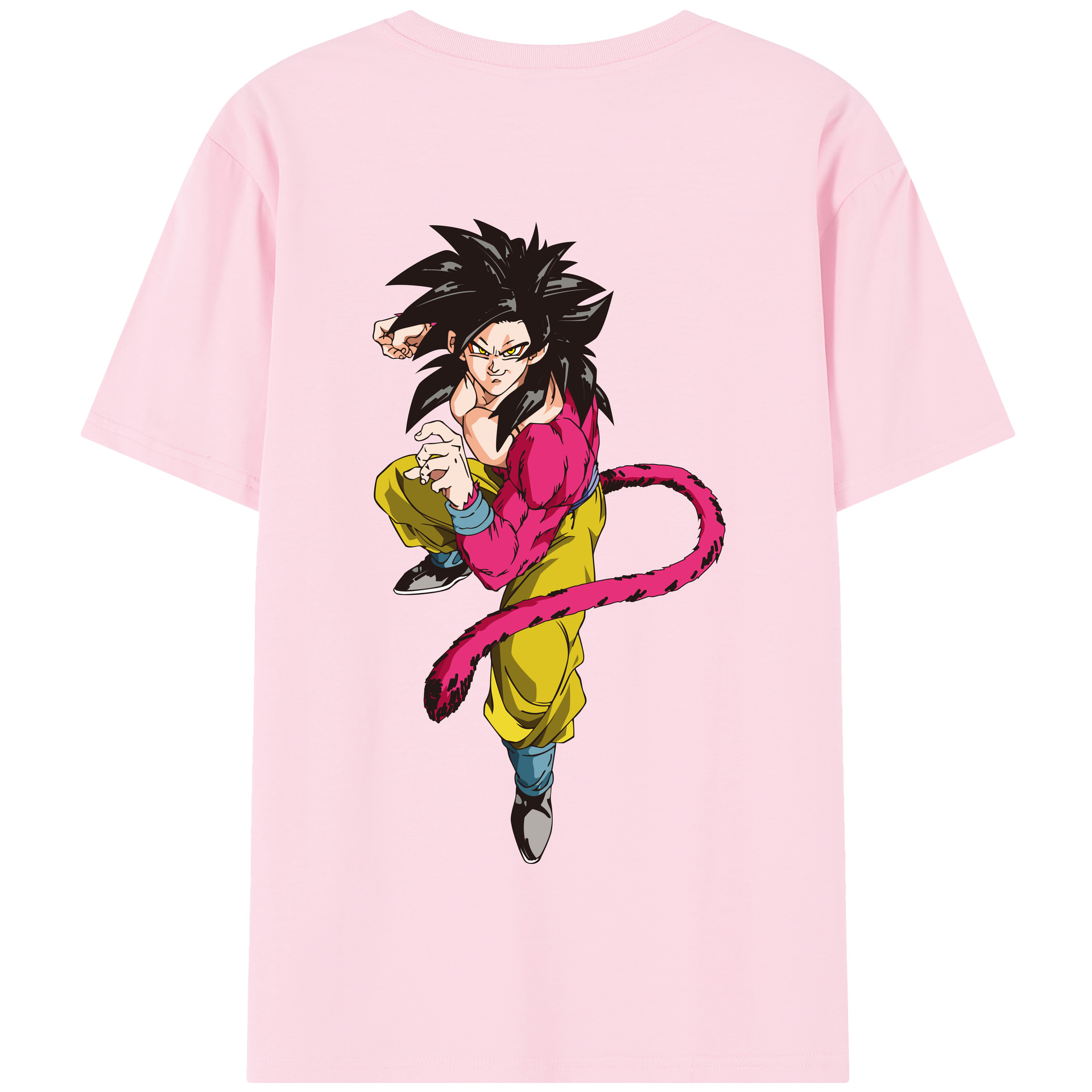 （画像用） ドラゴンボール 孫悟空（そん ごくう）Son Goku カカロット DRAGON BALL Kakarotto 綿100％半袖Tシャツ（背面プリント）