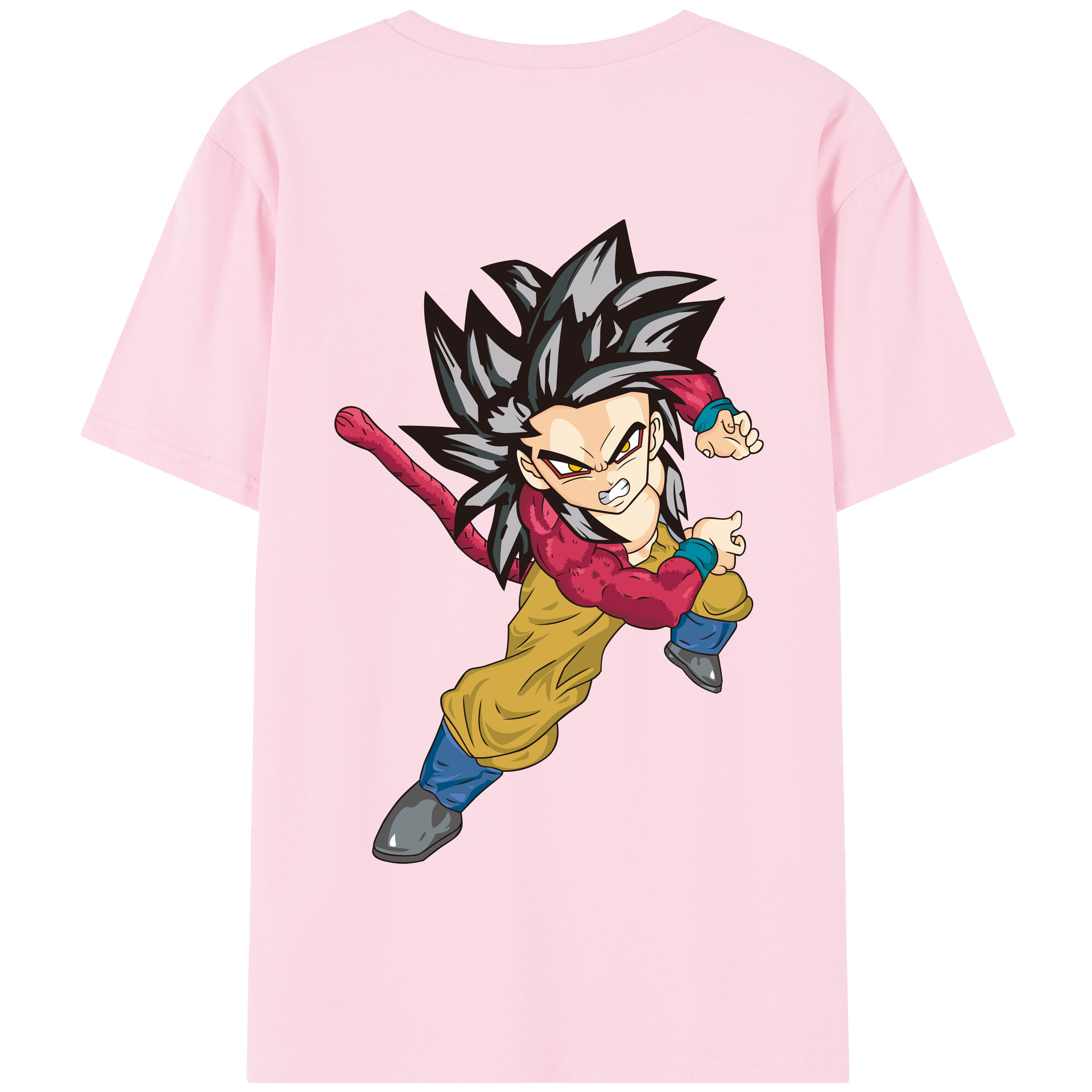（画像用） ドラゴンボール 孫悟空（そん ごくう）Son Goku カカロット DRAGON BALL Kakarotto 綿100％半袖Tシャツ（背面プリント）