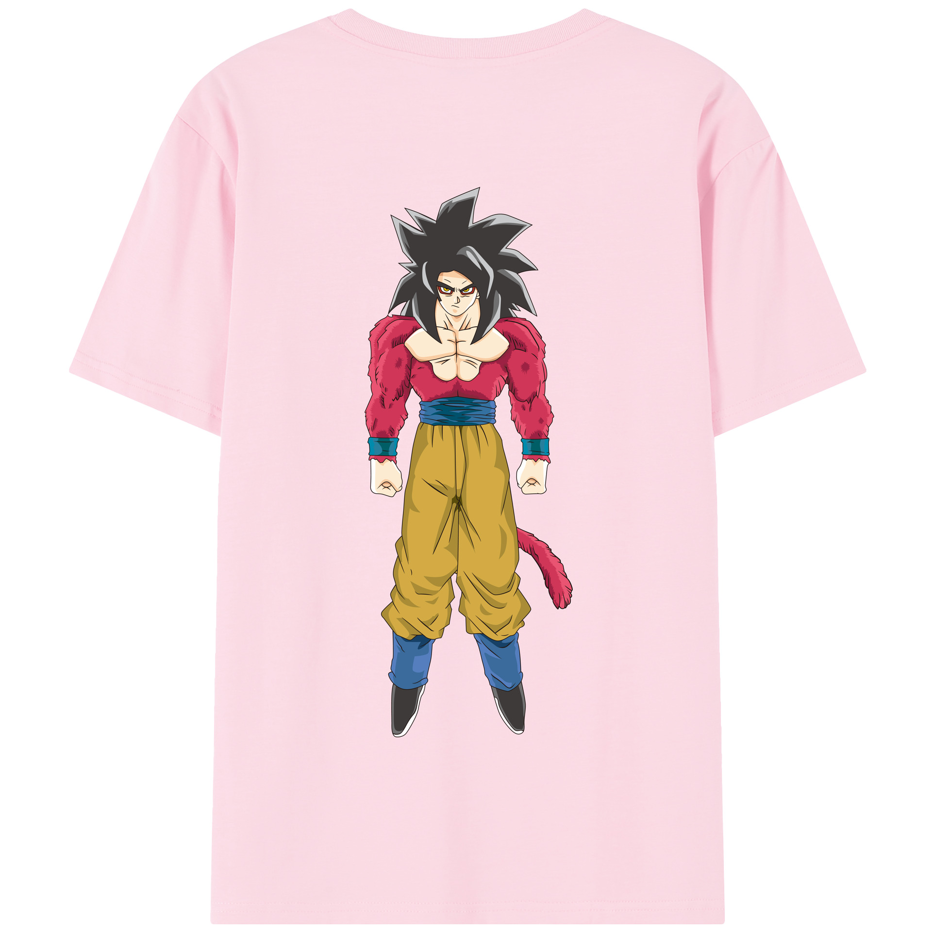 （画像用） ドラゴンボール 孫悟空（そん ごくう）Son Goku カカロット DRAGON BALL Kakarotto 綿100％半袖Tシャツ（背面プリント）
