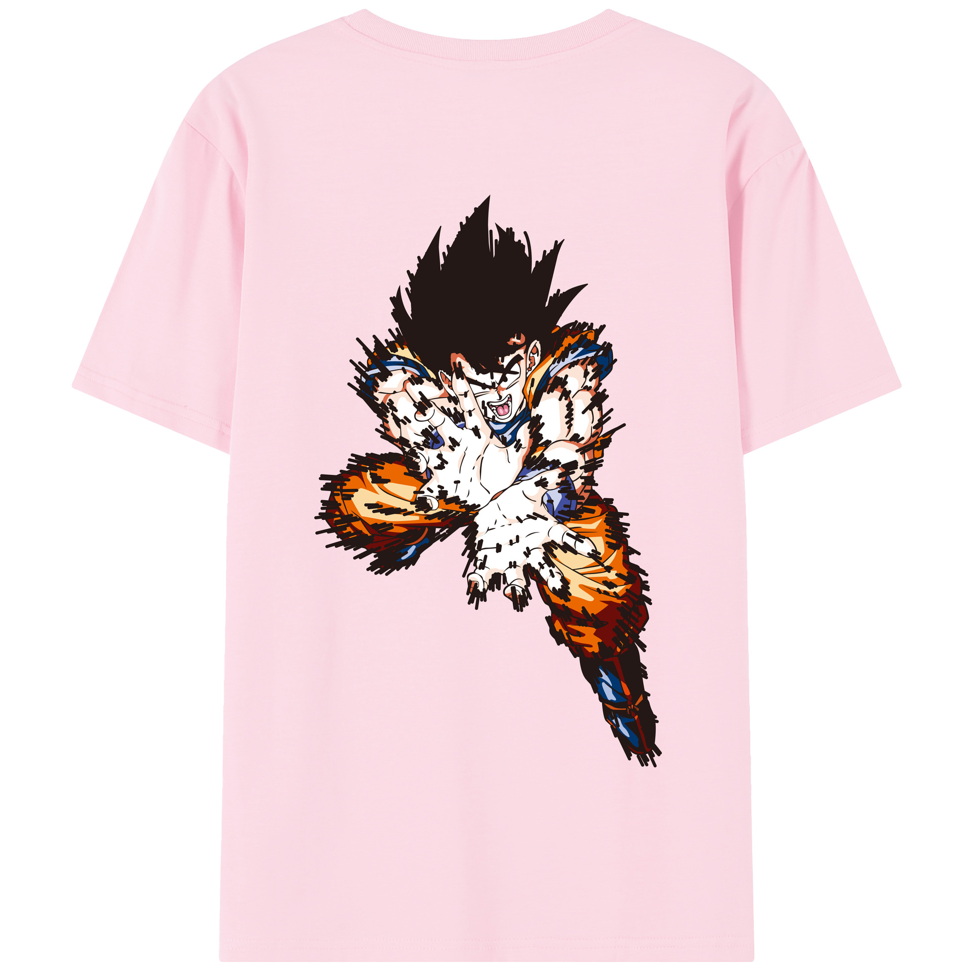 （画像用） ドラゴンボール 孫悟空（そん ごくう）Son Goku カカロット DRAGON BALL Kakarotto 綿100％半袖Tシャツ（背面プリント）