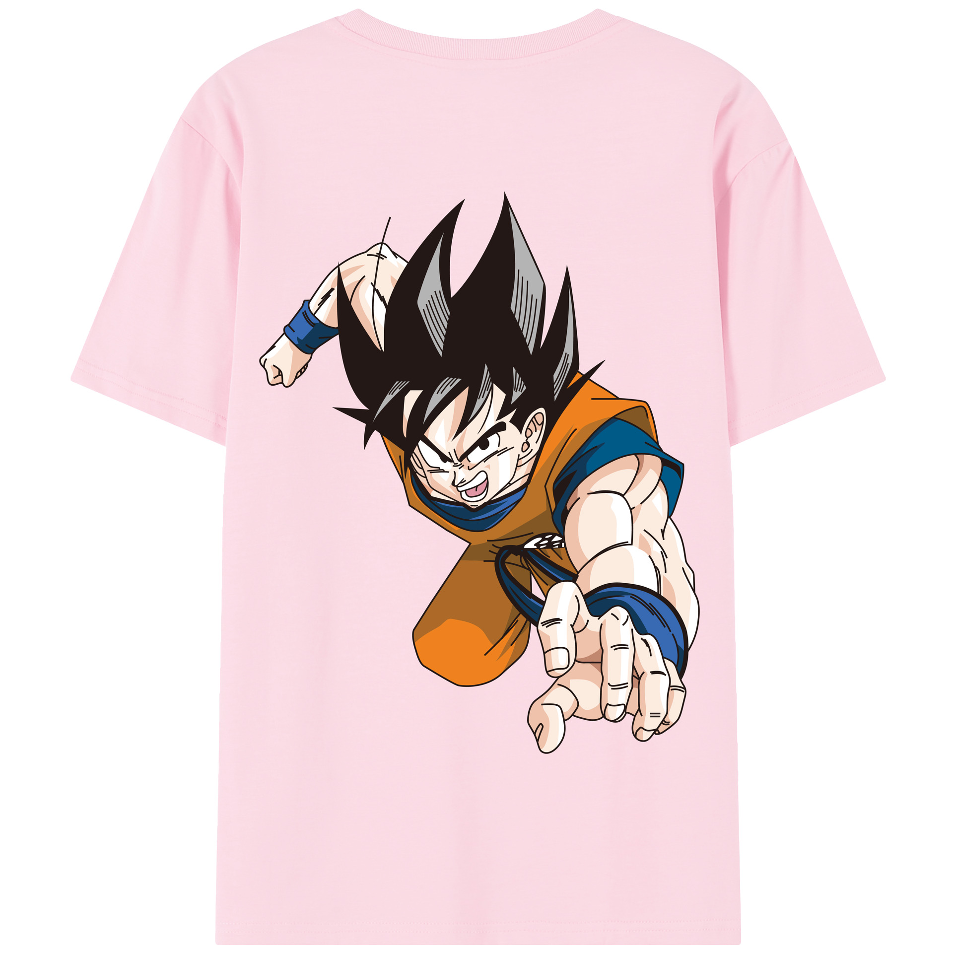 （画像用） ドラゴンボール 孫悟空（そん ごくう）Son Goku カカロット DRAGON BALL Kakarotto 綿100％半袖Tシャツ（背面プリント）