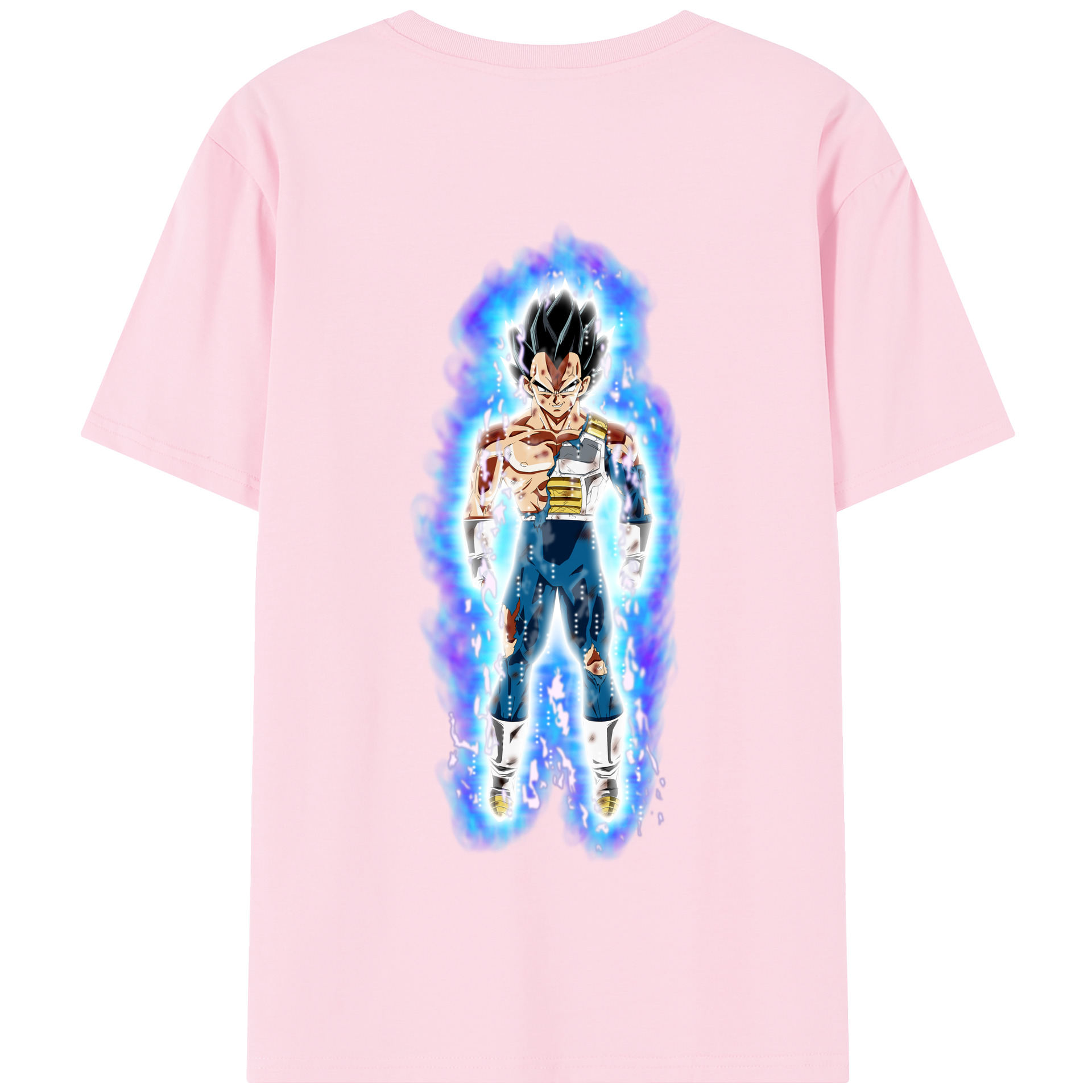 （画像用） ドラゴンボール ベジータ四世（Bejīta Yonsei）DRAGON BALL Vegeta IV 綿100％半袖Tシャツ（背面プリント）