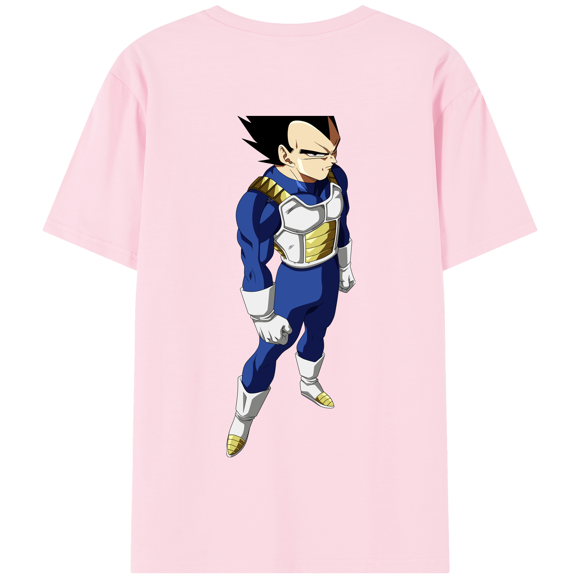 （画像用） ドラゴンボール ベジータ四世（Bejīta Yonsei）DRAGON BALL Vegeta IV 綿100％半袖Tシャツ（背面プリント）