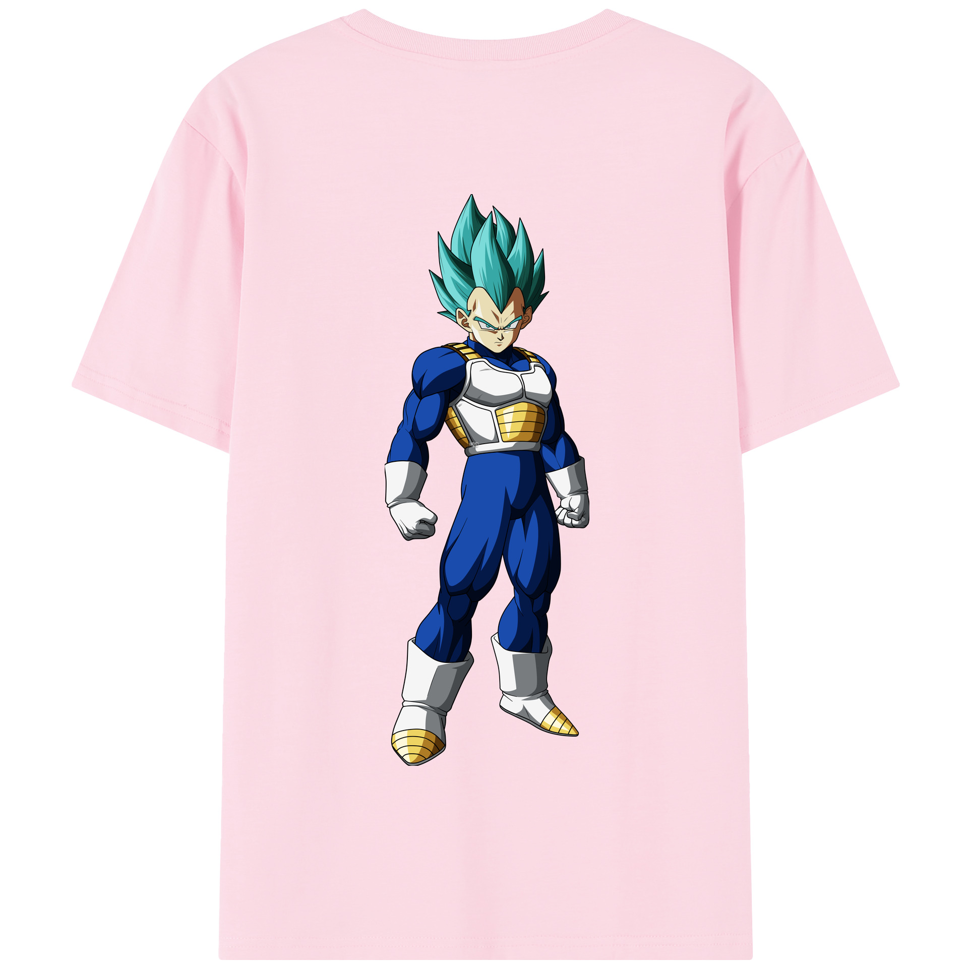 （画像用） ドラゴンボール ベジータ四世（Bejīta Yonsei）DRAGON BALL Vegeta IV 綿100％半袖Tシャツ（背面プリント）