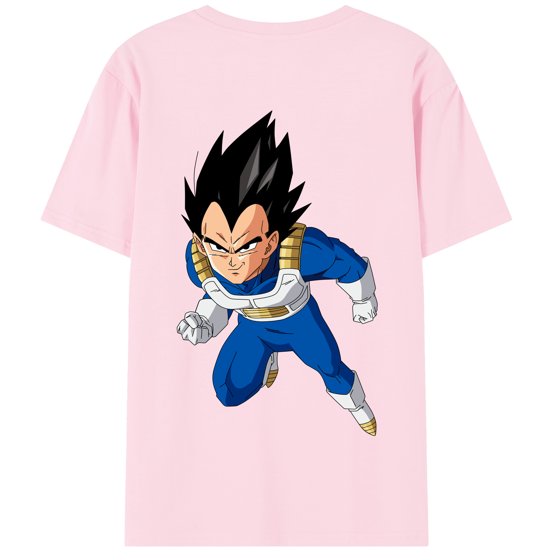 （画像用） ドラゴンボール ベジータ四世（Bejīta Yonsei）DRAGON BALL Vegeta IV 綿100％半袖Tシャツ（背面プリント）