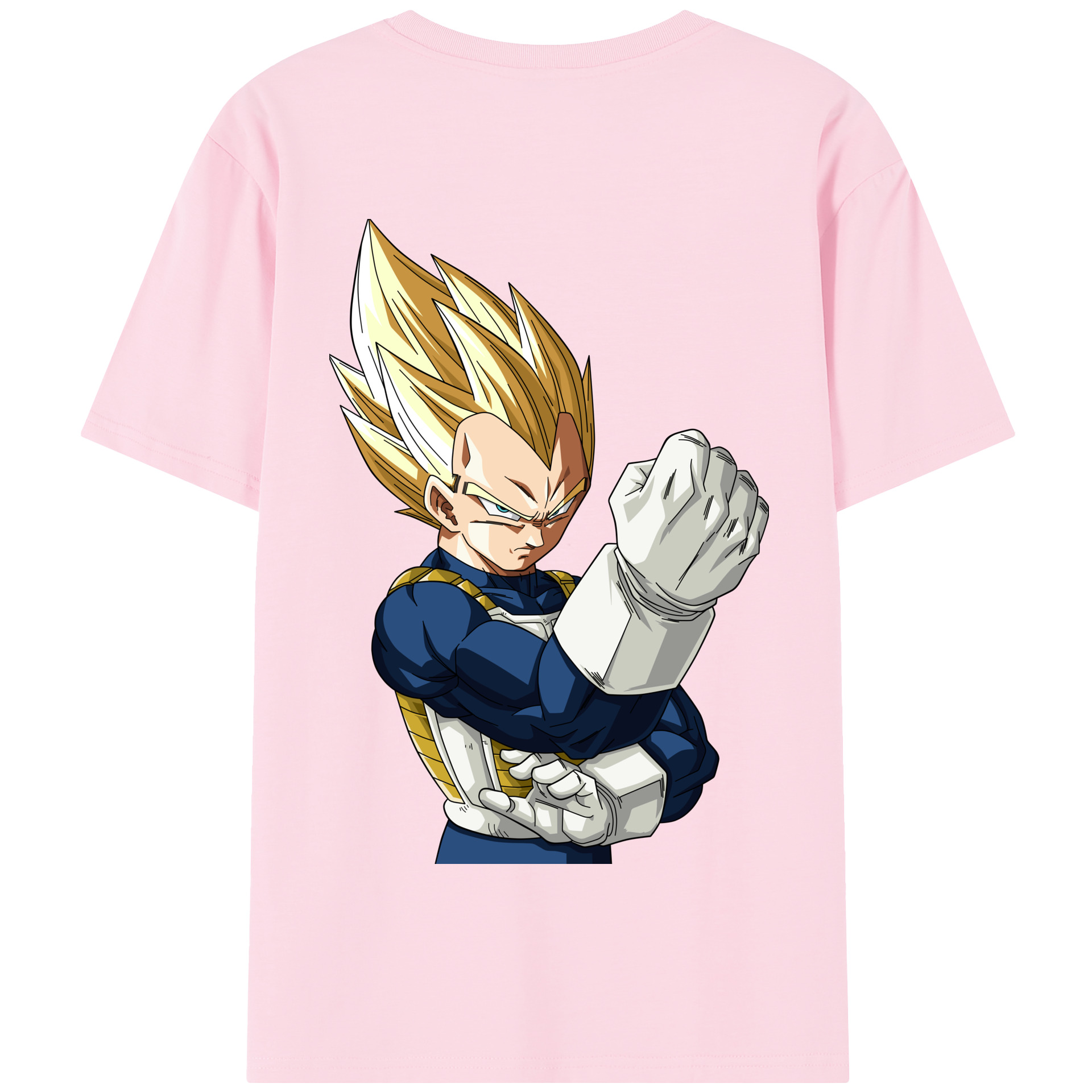 （画像用） ドラゴンボール ベジータ四世（Bejīta Yonsei）DRAGON BALL Vegeta IV 綿100％半袖Tシャツ（背面プリント）