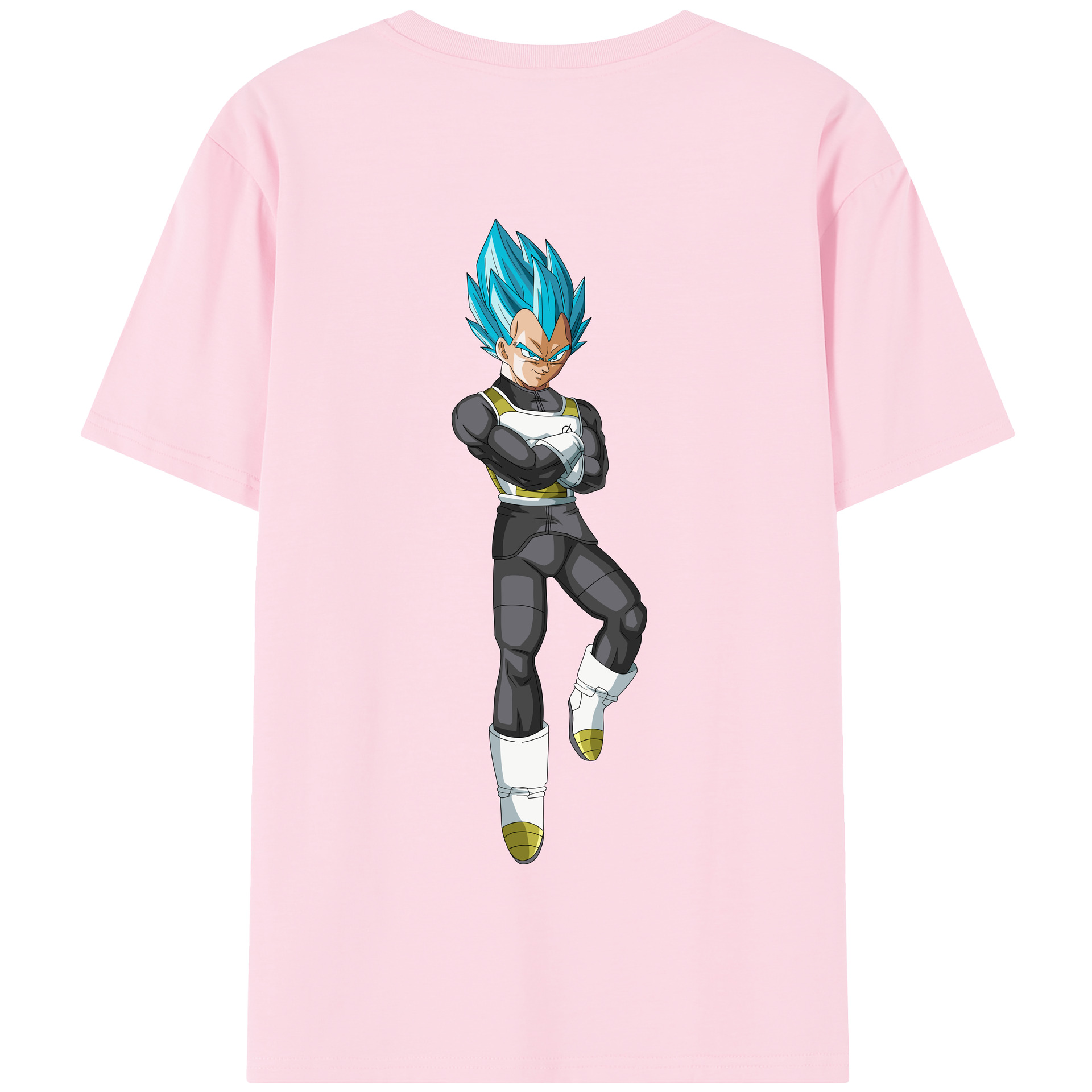 （画像用） ドラゴンボール ベジータ四世（Bejīta Yonsei）DRAGON BALL Vegeta IV 綿100％半袖Tシャツ（背面プリント）