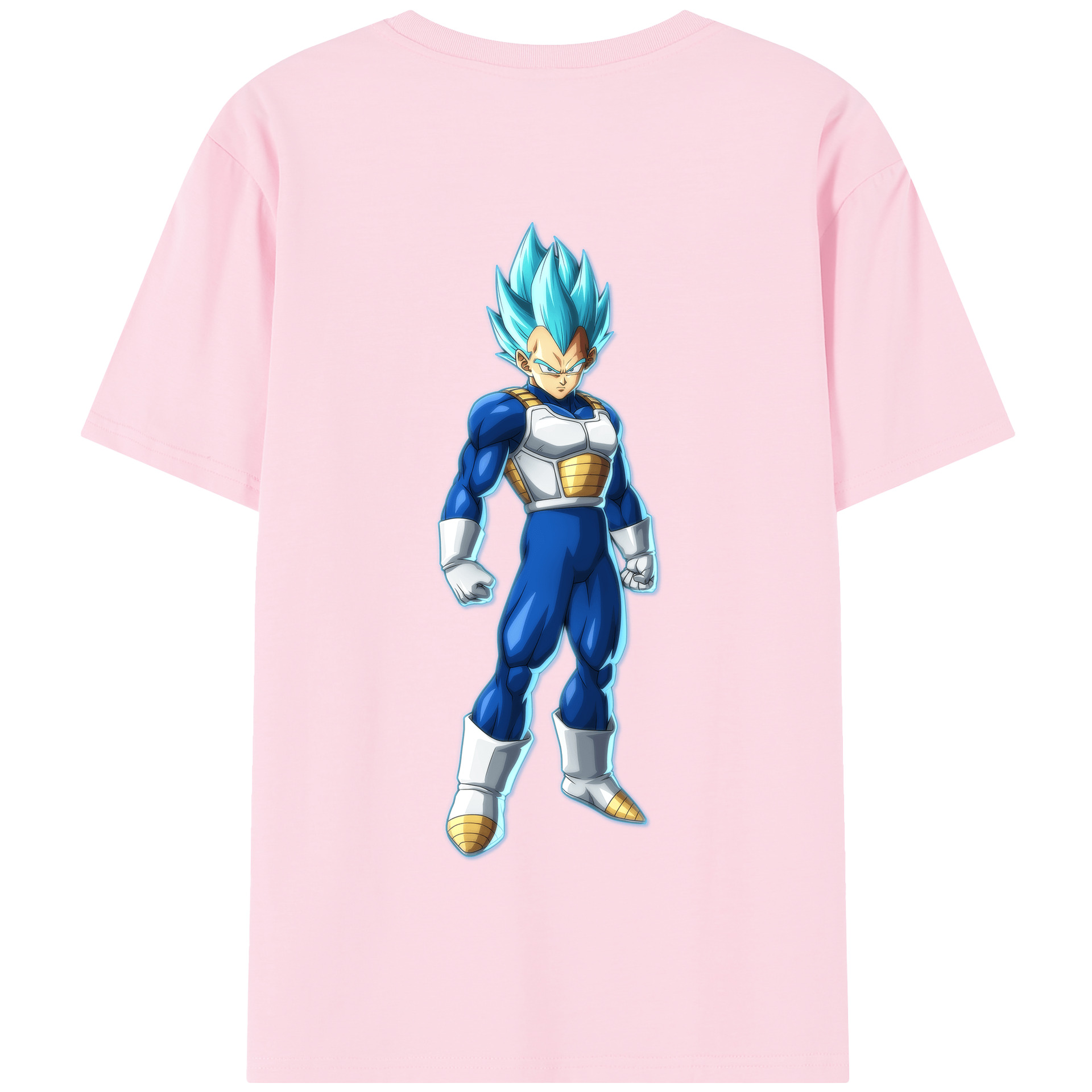 （画像用） ドラゴンボール ベジータ四世（Bejīta Yonsei）DRAGON BALL Vegeta IV 綿100％半袖Tシャツ（背面プリント）