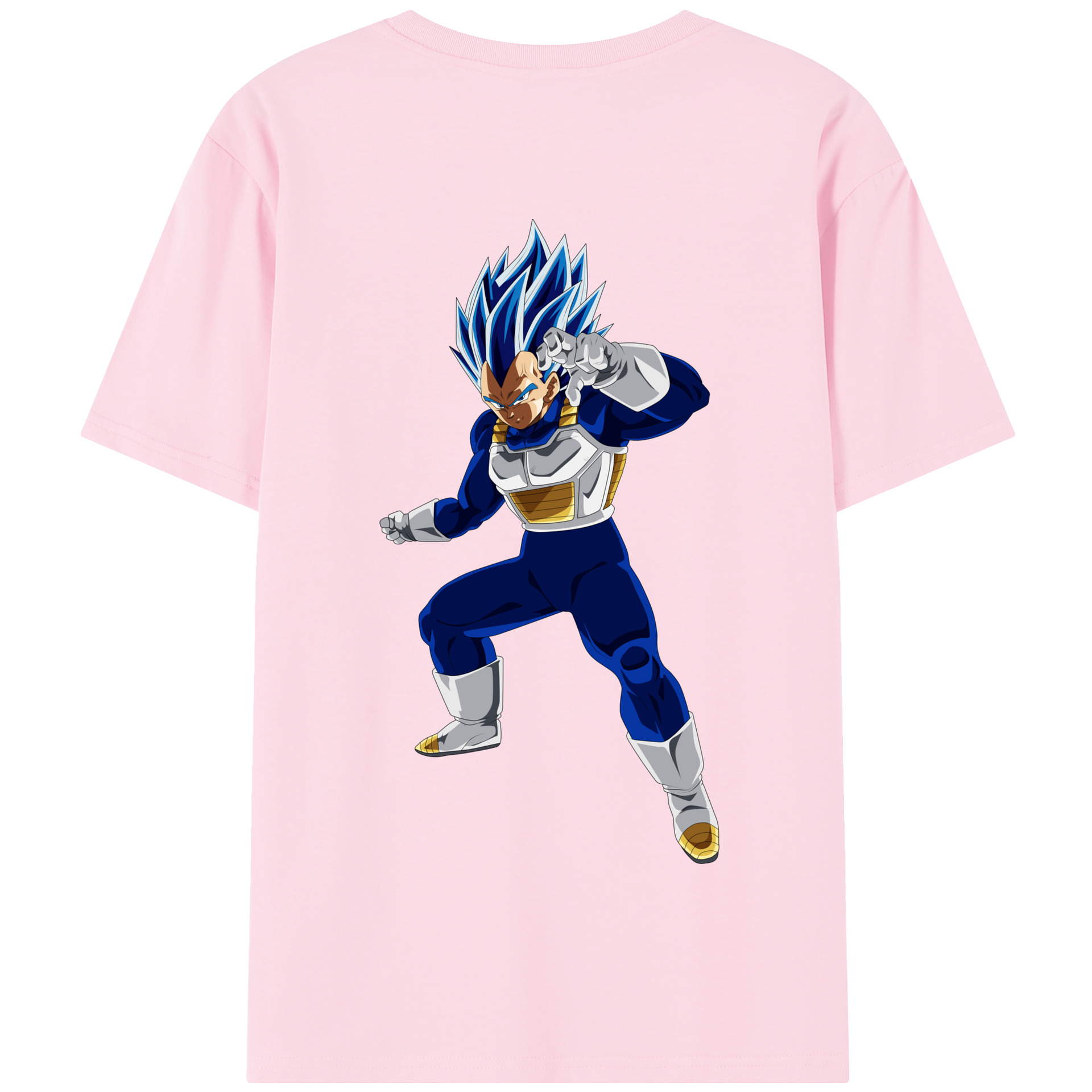 （画像用） ドラゴンボール ベジータ四世（Bejīta Yonsei）DRAGON BALL Vegeta IV 綿100％半袖Tシャツ（背面プリント）