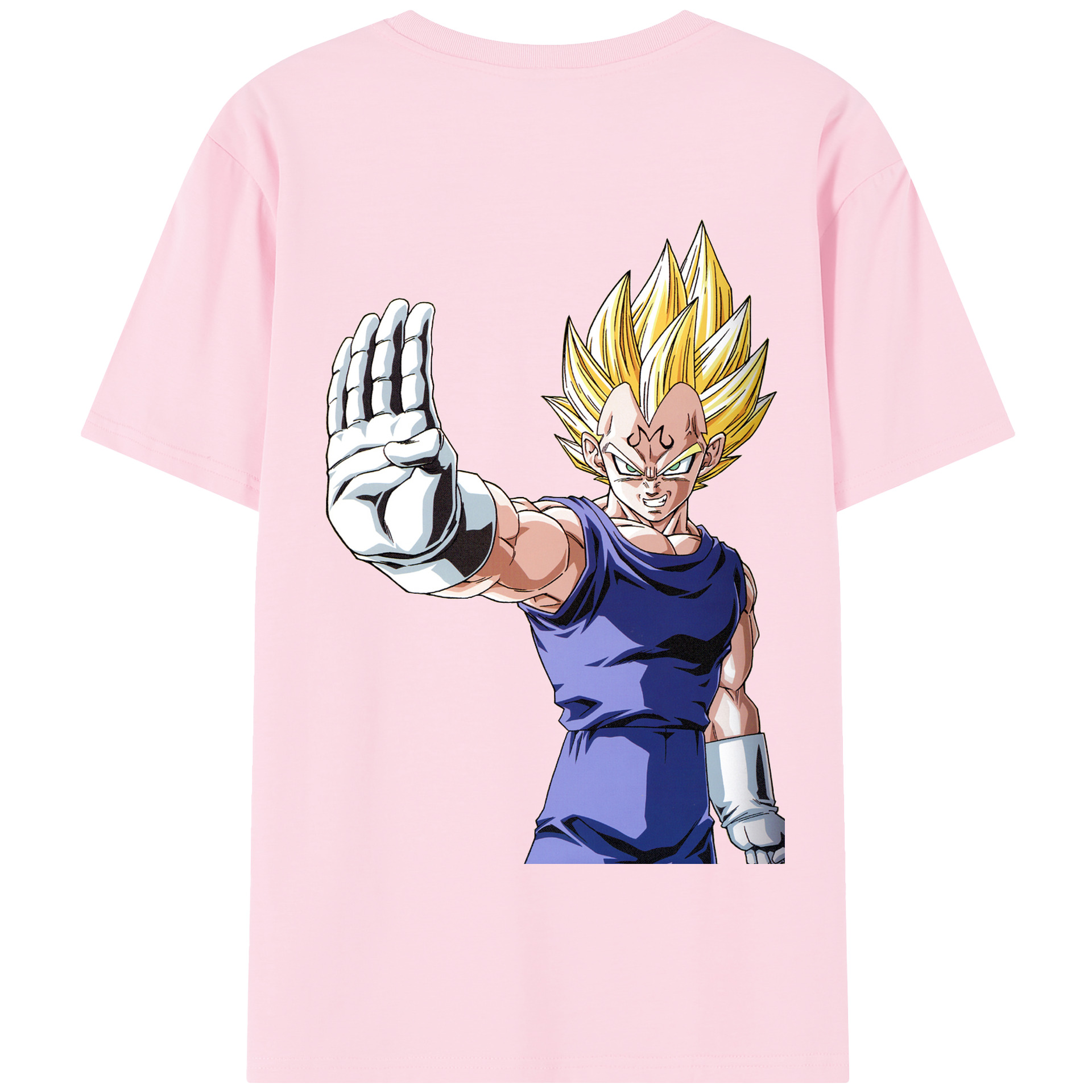 （画像用） ドラゴンボール ベジータ四世（Bejīta Yonsei）DRAGON BALL Vegeta IV 綿100％半袖Tシャツ（背面プリント）