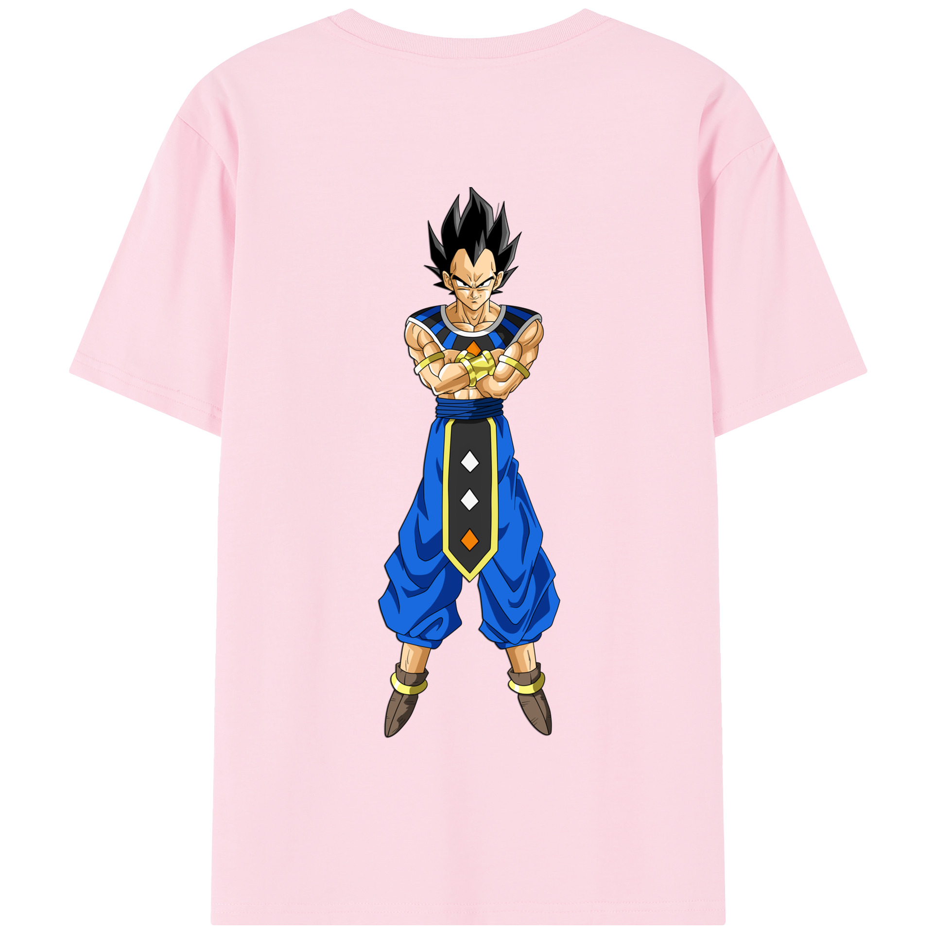 （画像用） ドラゴンボール ベジータ四世（Bejīta Yonsei）DRAGON BALL Vegeta IV 綿100％半袖Tシャツ（背面プリント）