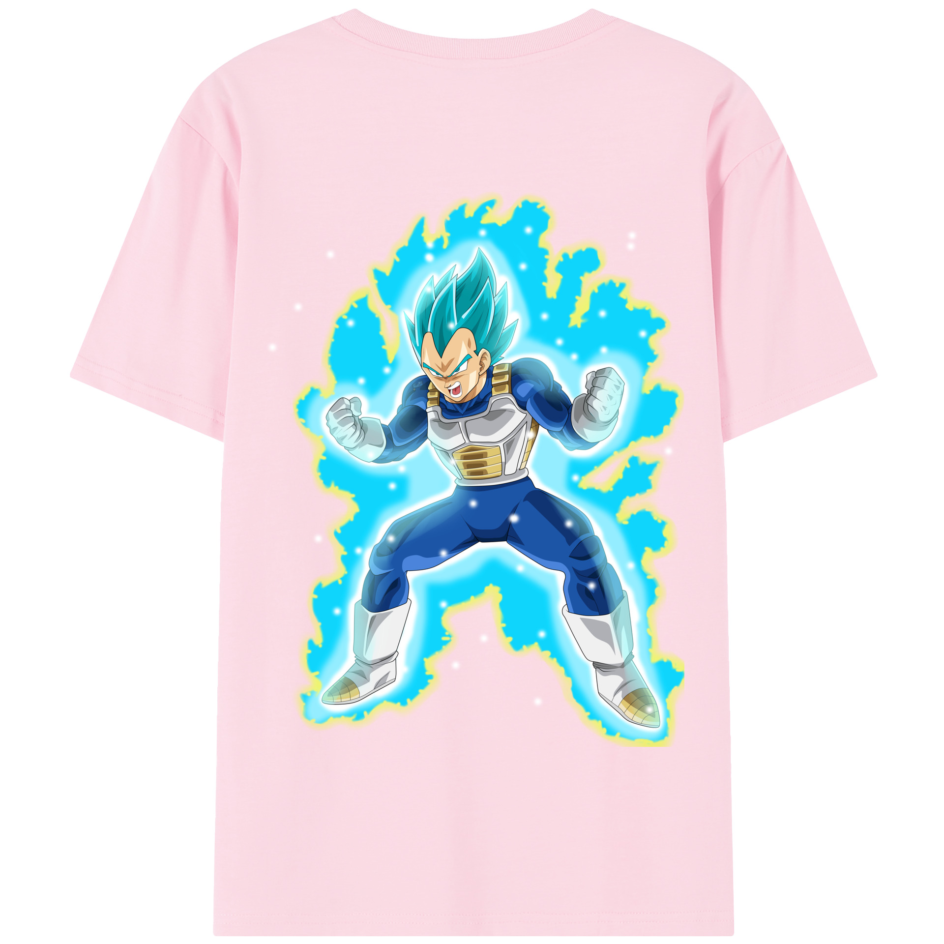 （画像用） ドラゴンボール ベジータ四世（Bejīta Yonsei）DRAGON BALL Vegeta IV 綿100％半袖Tシャツ（背面プリント）
