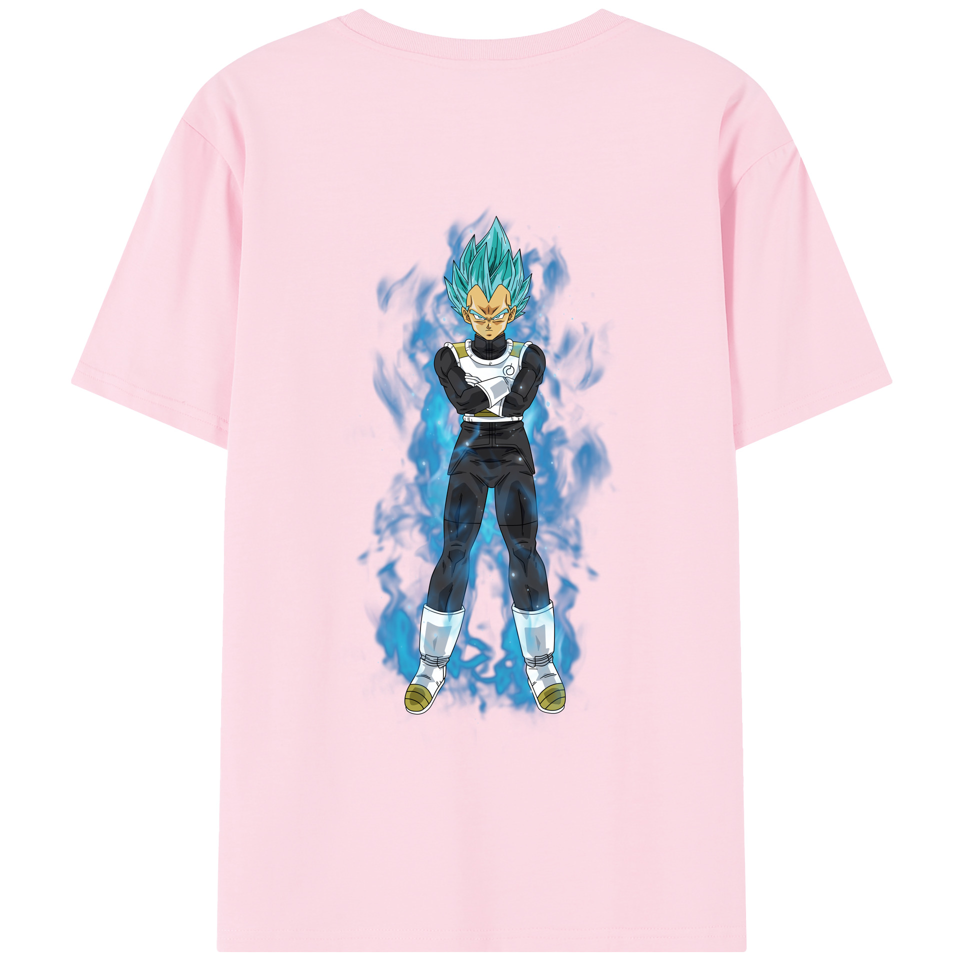 （画像用） ドラゴンボール ベジータ四世（Bejīta Yonsei）DRAGON BALL Vegeta IV 綿100％半袖Tシャツ（背面プリント）