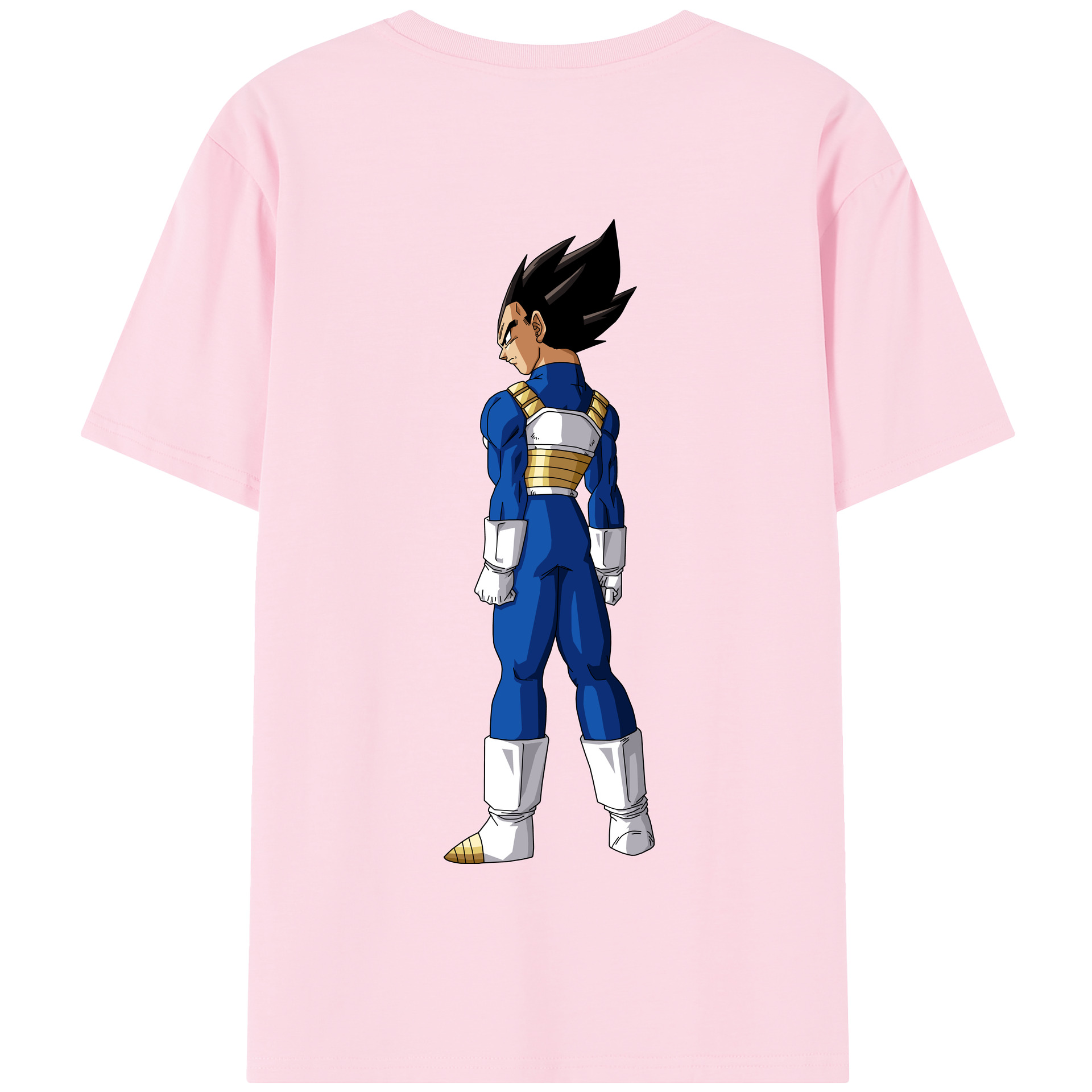 （画像用） ドラゴンボール ベジータ四世（Bejīta Yonsei）DRAGON BALL Vegeta IV 綿100％半袖Tシャツ（背面プリント）