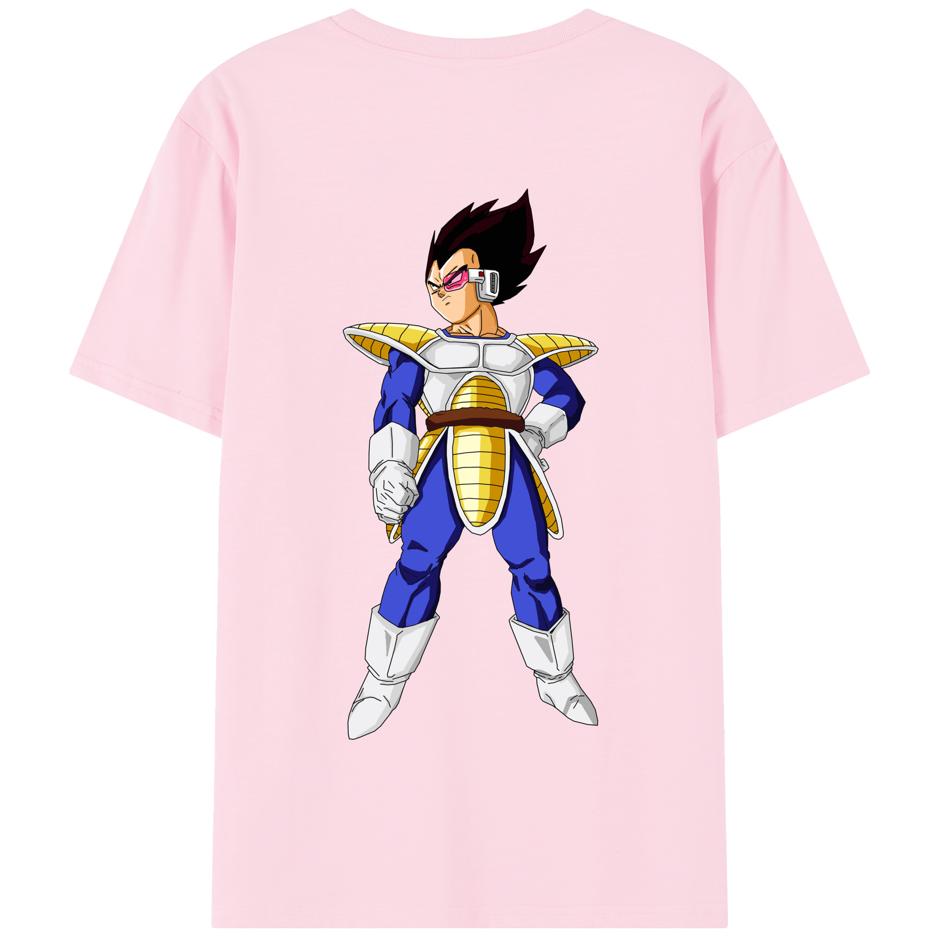 （画像用） ドラゴンボール ベジータ四世（Bejīta Yonsei）DRAGON BALL Vegeta IV 綿100％半袖Tシャツ（背面プリント）