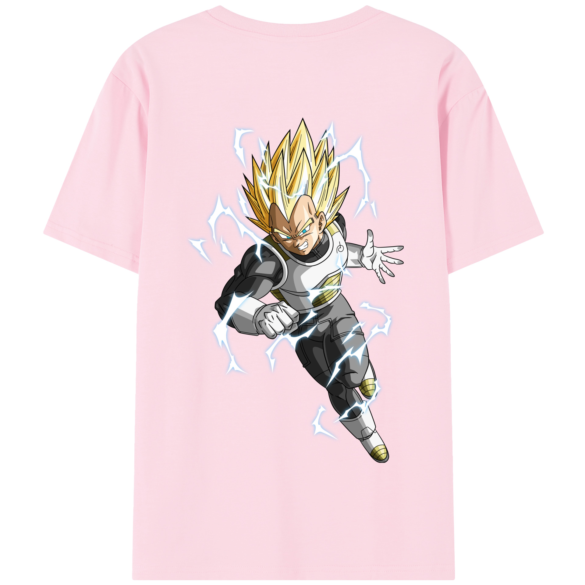 （画像用） ドラゴンボール ベジータ四世（Bejīta Yonsei）DRAGON BALL Vegeta IV 綿100％半袖Tシャツ（背面プリント）