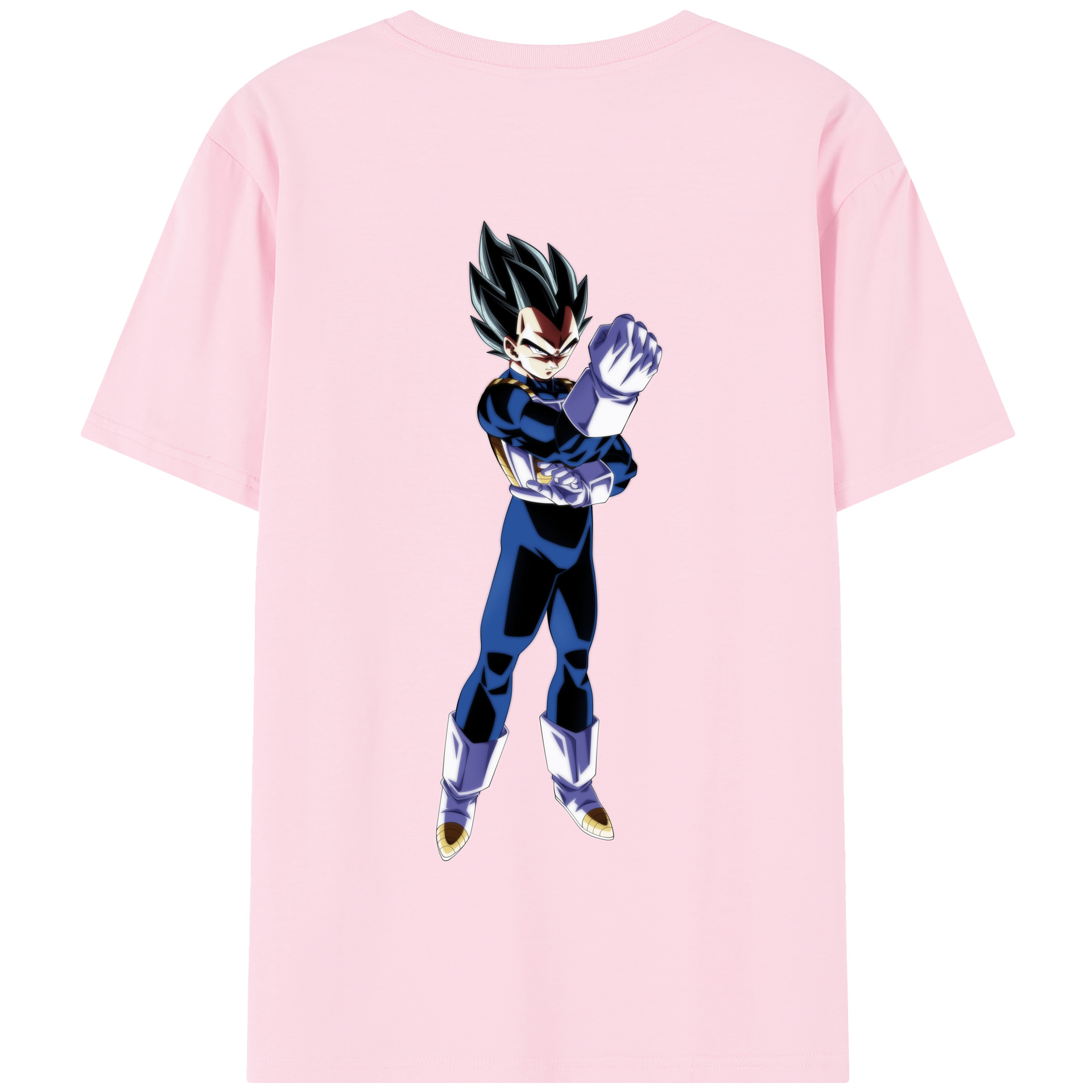 （画像用） ドラゴンボール ベジータ四世（Bejīta Yonsei）DRAGON BALL Vegeta IV 綿100％半袖Tシャツ（背面プリント）