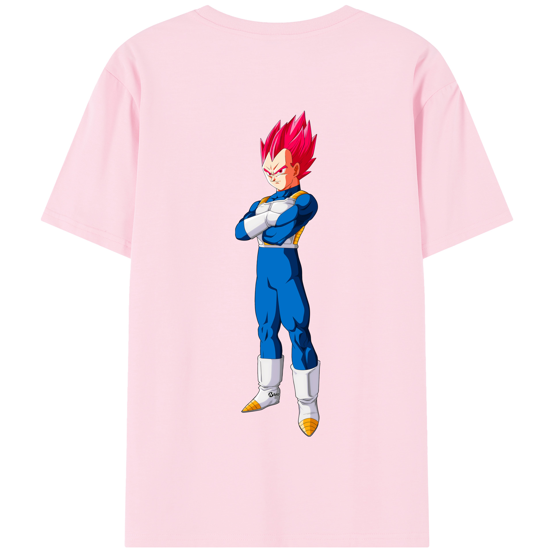 （画像用） ドラゴンボール ベジータ四世（Bejīta Yonsei）DRAGON BALL Vegeta IV 綿100％半袖Tシャツ（背面プリント）