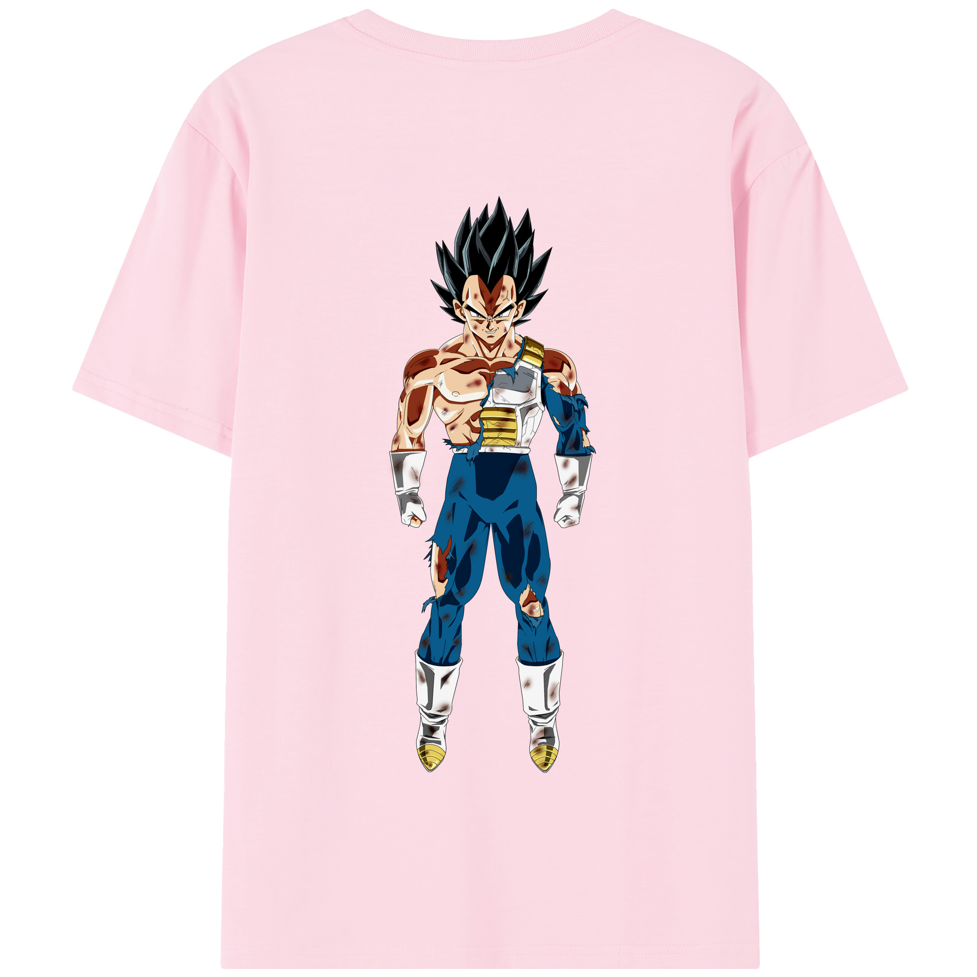 （画像用） ドラゴンボール ベジータ四世（Bejīta Yonsei）DRAGON BALL Vegeta IV 綿100％半袖Tシャツ（背面プリント）