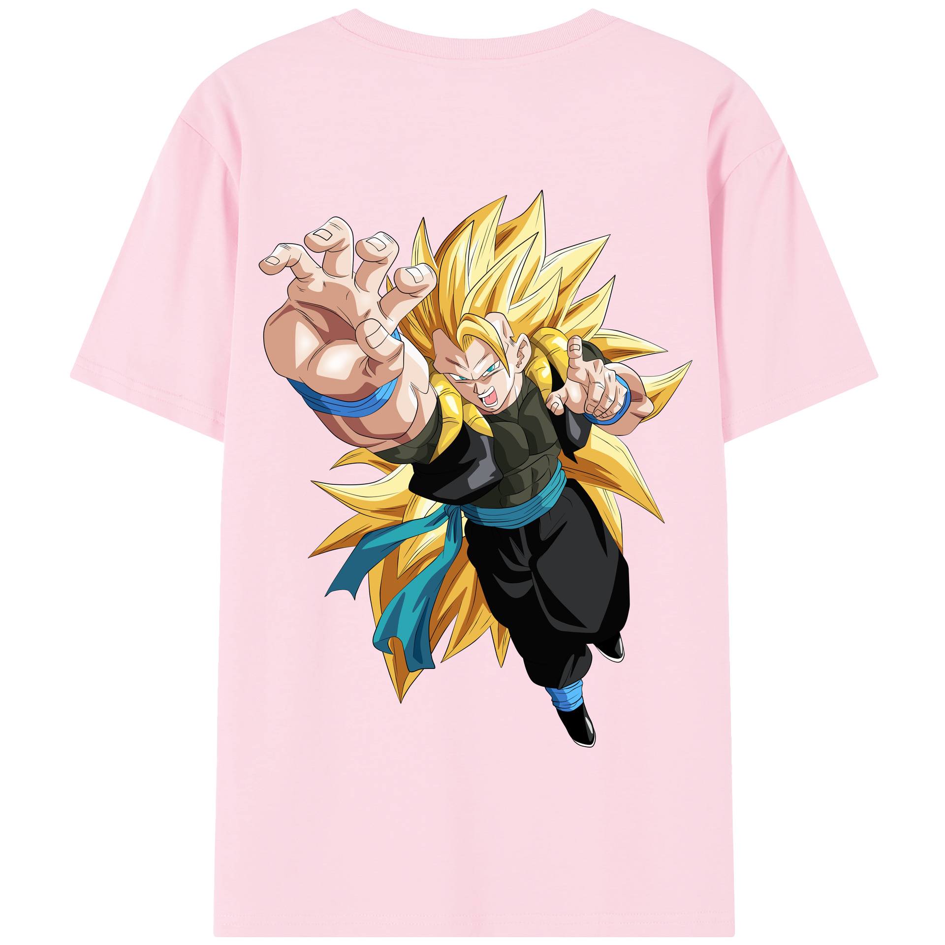 （画像用） ドラゴンボール ベジータ四世（Bejīta Yonsei）DRAGON BALL Vegeta IV 綿100％半袖Tシャツ（背面プリント）