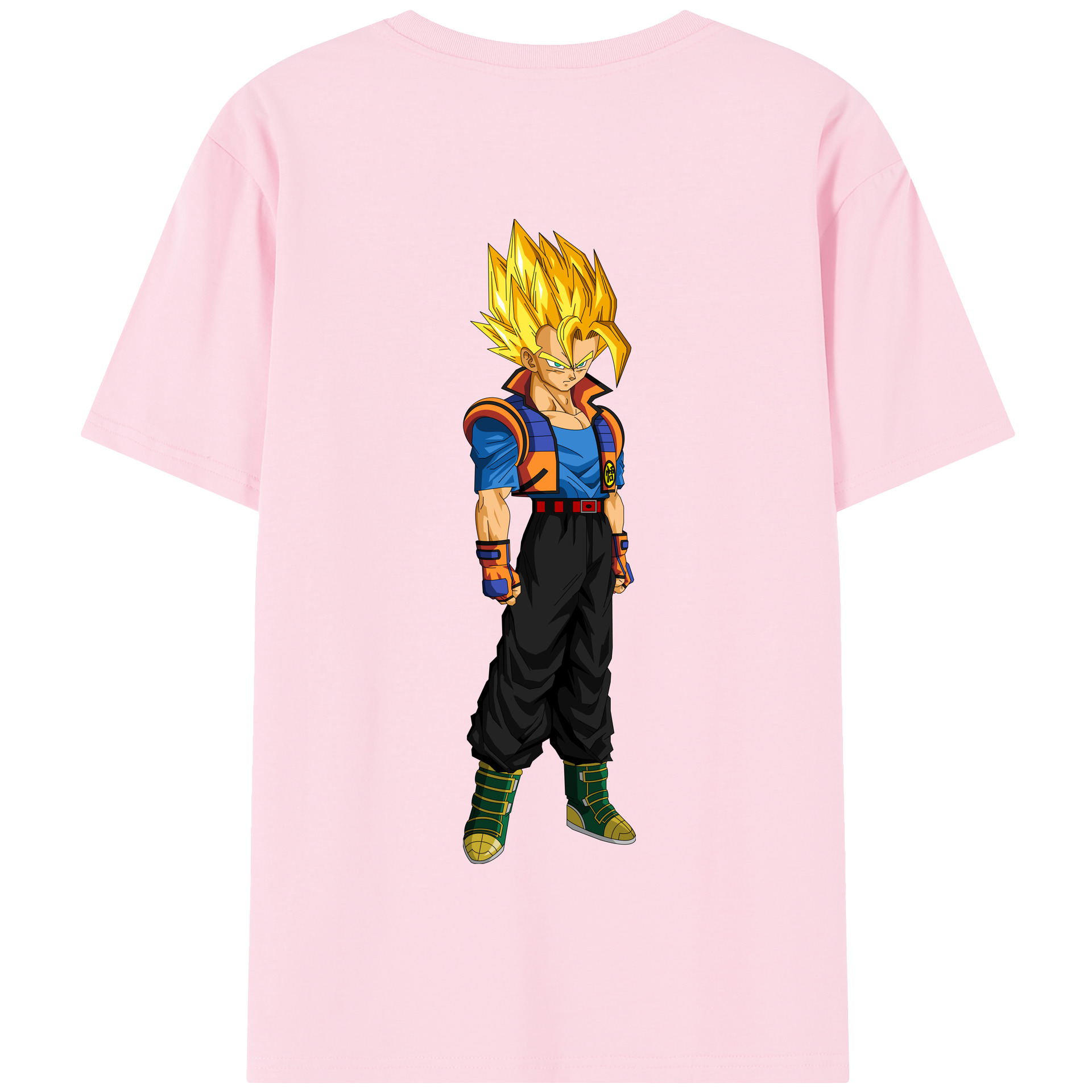 （画像用） ドラゴンボール ベジータ四世（Bejīta Yonsei）DRAGON BALL Vegeta IV 綿100％半袖Tシャツ（背面プリント）