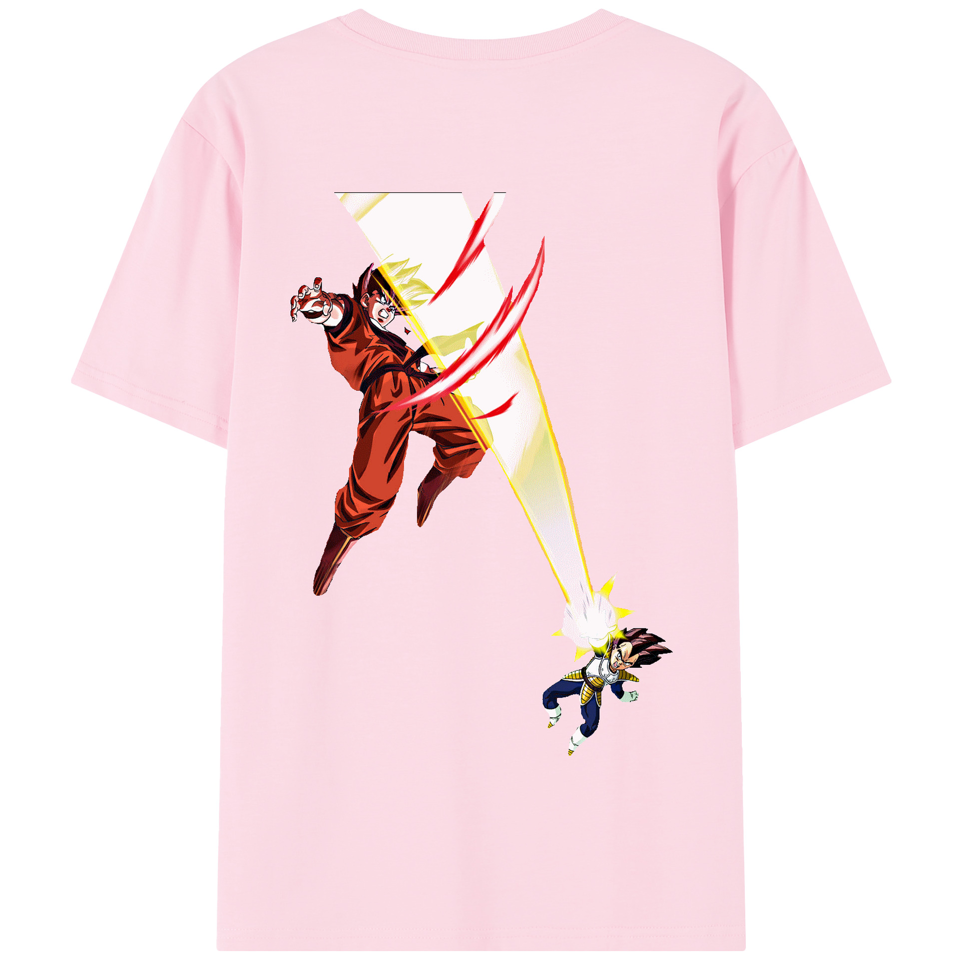 （画像用） ドラゴンボール ベジータ四世（Bejīta Yonsei）DRAGON BALL Vegeta IV 綿100％半袖Tシャツ（背面プリント）