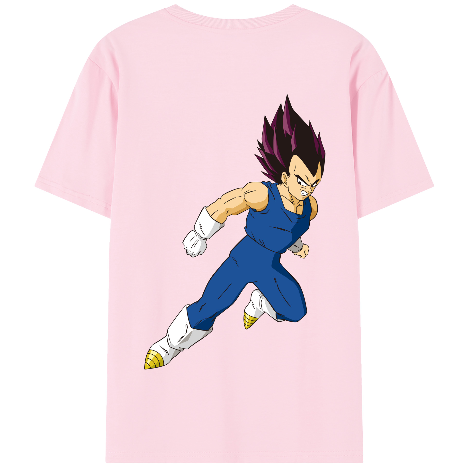 （画像用） ドラゴンボール ベジータ四世（Bejīta Yonsei）DRAGON BALL Vegeta IV 綿100％半袖Tシャツ（背面プリント）