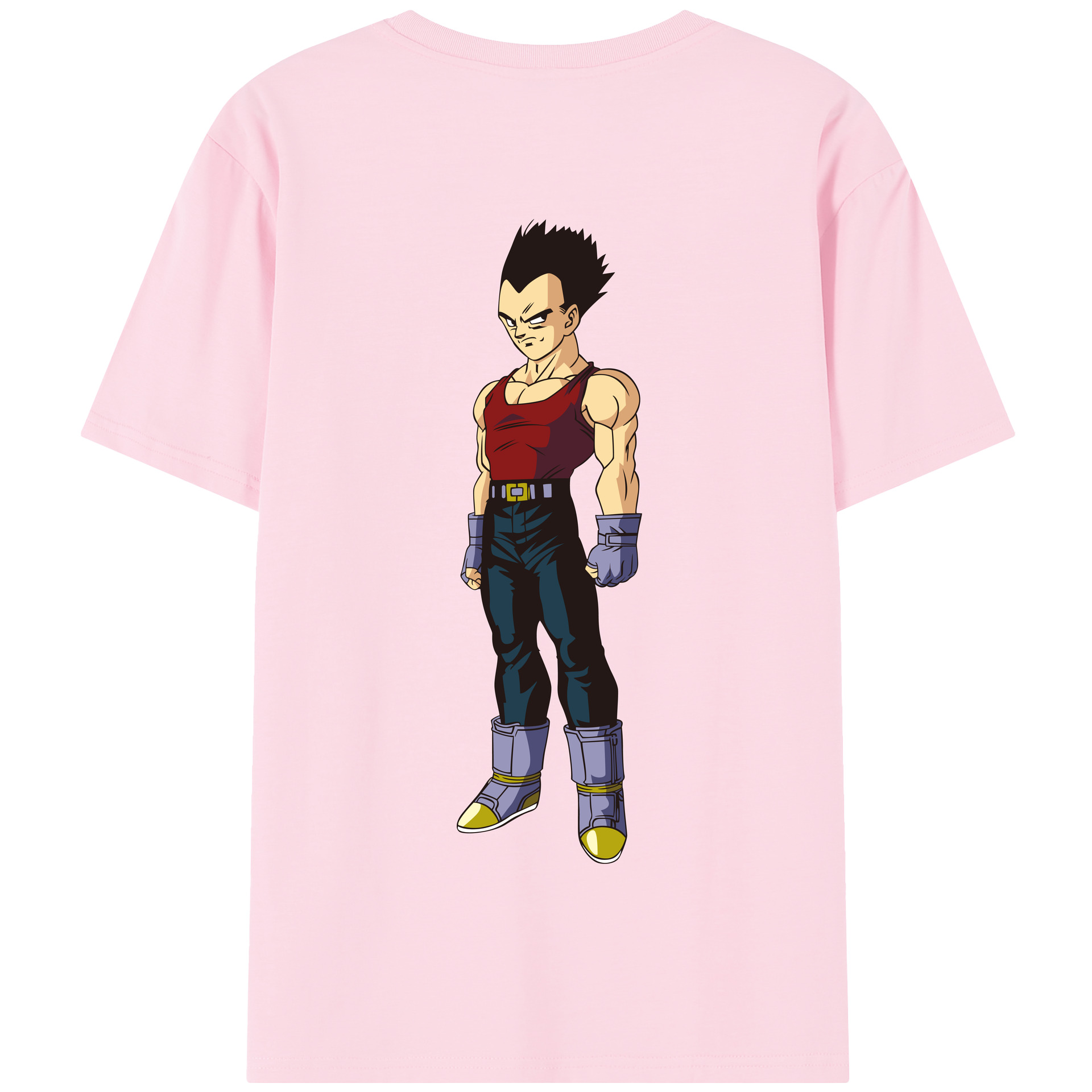 （画像用） ドラゴンボール ベジータ四世（Bejīta Yonsei）DRAGON BALL Vegeta IV 綿100％半袖Tシャツ（背面プリント）