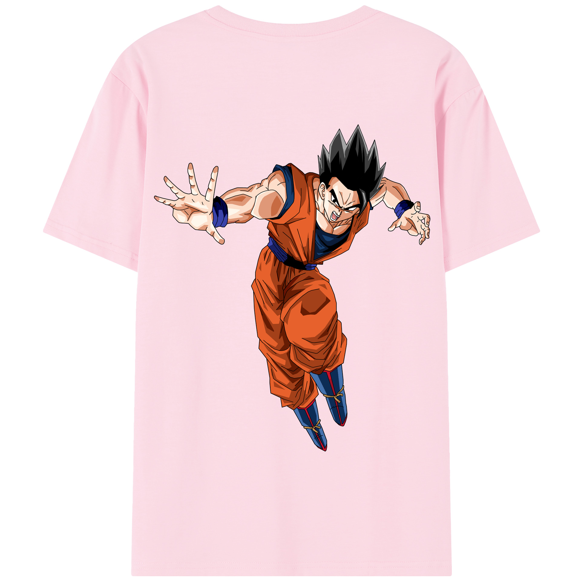 （画像用） ドラゴンボール 孫 悟飯（そんごはん）DRAGON BALL Son Gohan 綿100％半袖Tシャツ（背面プリント）
