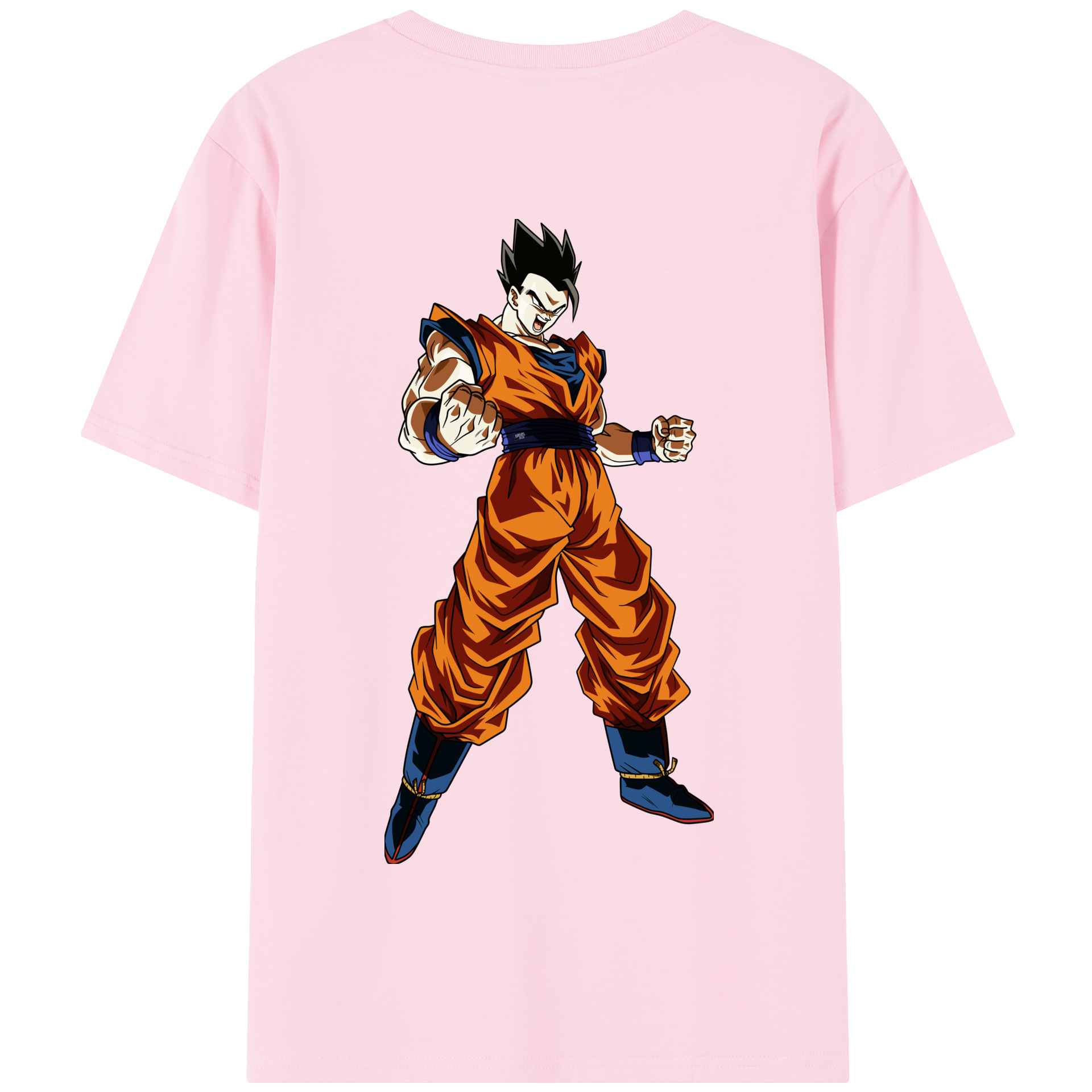 （画像用） ドラゴンボール 孫 悟飯（そんごはん）DRAGON BALL Son Gohan 綿100％半袖Tシャツ（背面プリント）