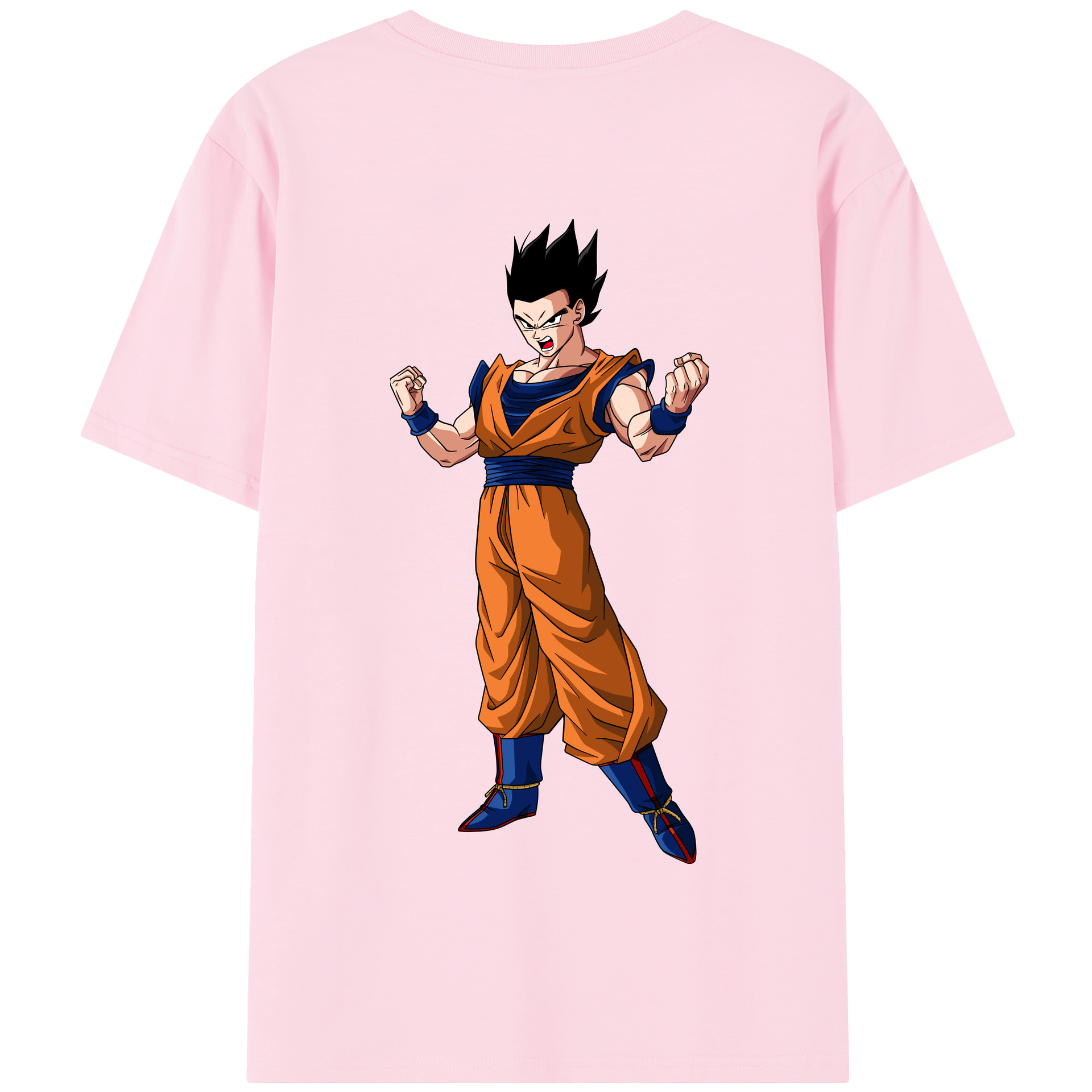 （画像用） ドラゴンボール 孫 悟飯（そんごはん）DRAGON BALL Son Gohan 綿100％半袖Tシャツ（背面プリント）