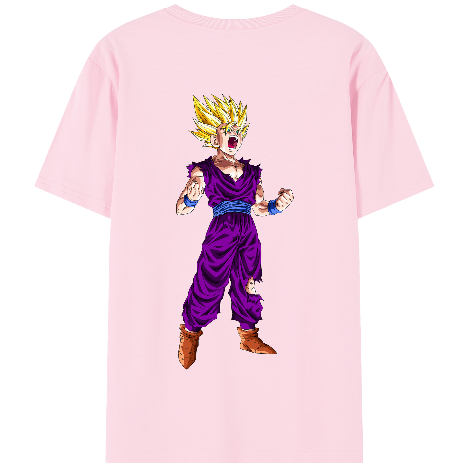 （画像用） ドラゴンボール 孫 悟飯（そんごはん）DRAGON BALL Son Gohan 綿100％半袖Tシャツ（背面プリント）