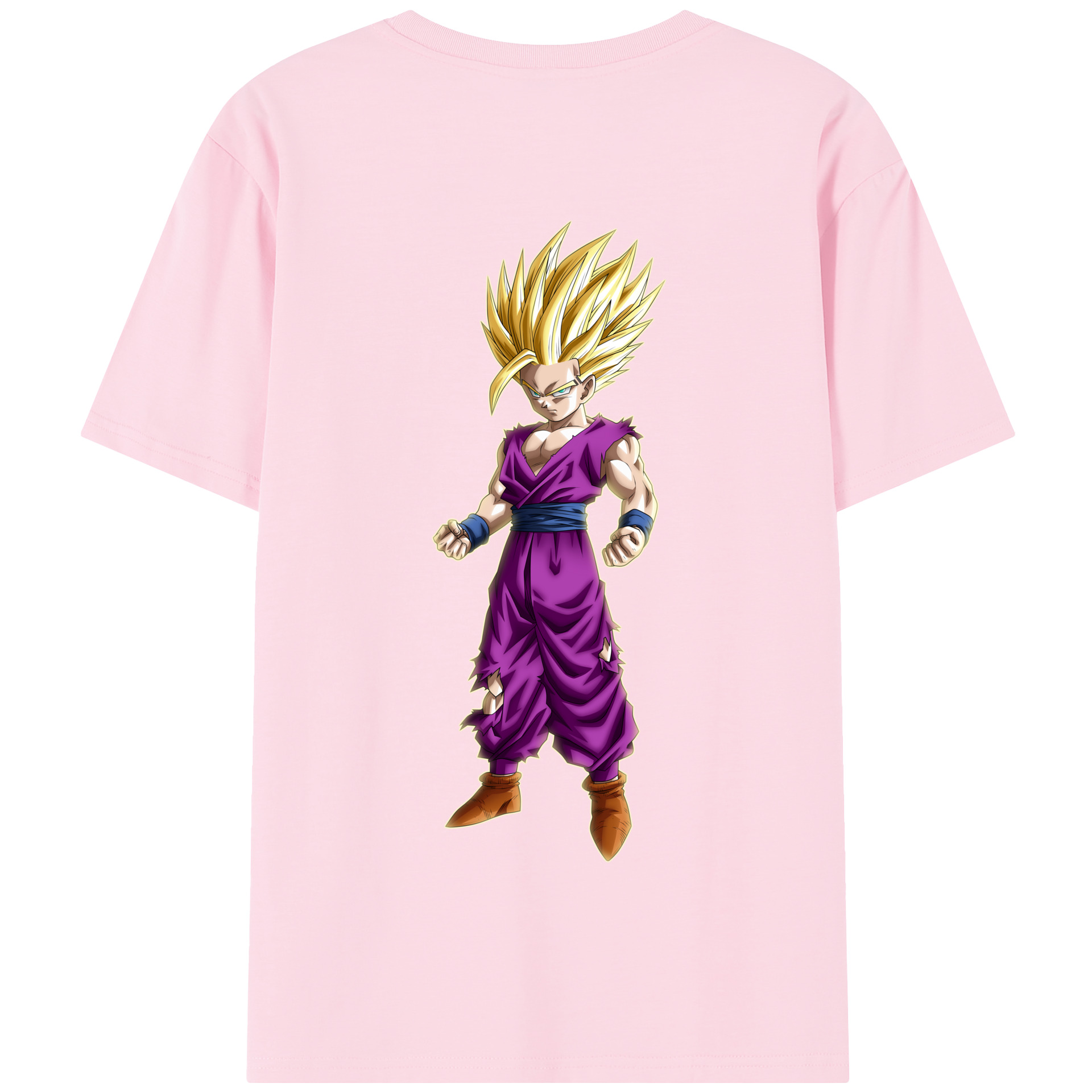 （画像用） ドラゴンボール 孫 悟飯（そんごはん）DRAGON BALL Son Gohan 綿100％半袖Tシャツ（背面プリント）